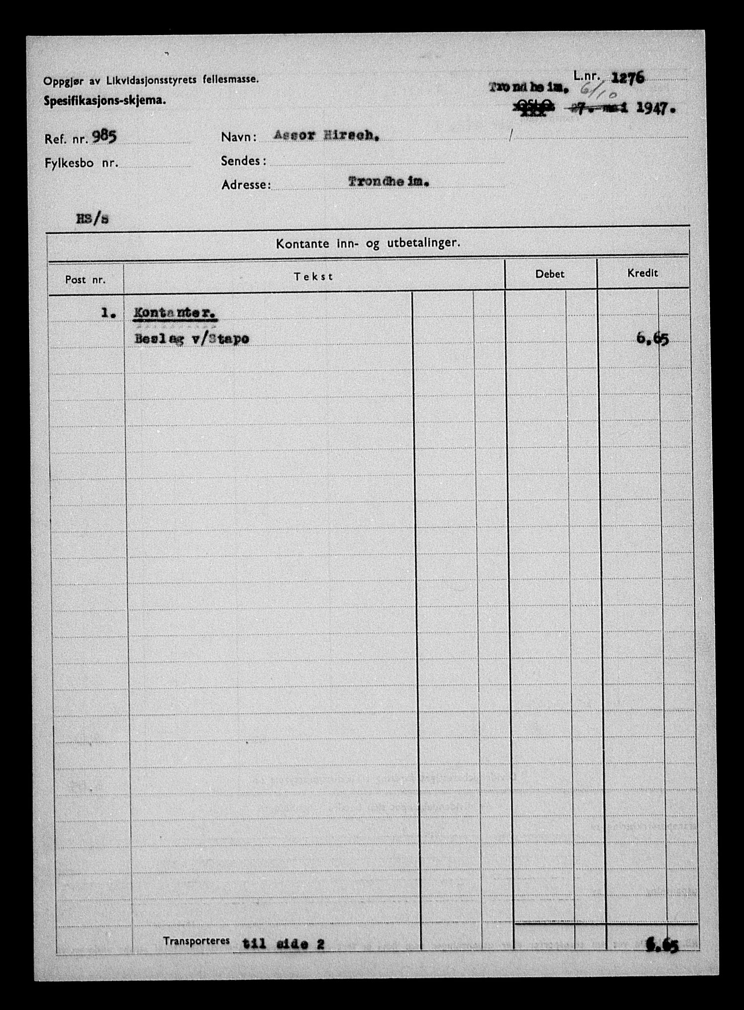 Justisdepartementet, Tilbakeføringskontoret for inndratte formuer, AV/RA-S-1564/H/Hc/Hca/L0896: --, 1945-1947, p. 210