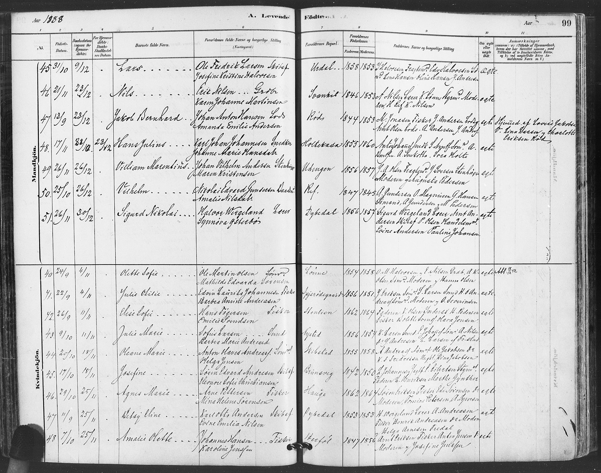 Hvaler prestekontor Kirkebøker, AV/SAO-A-2001/F/Fa/L0008: Parish register (official) no. I 8, 1878-1895, p. 99