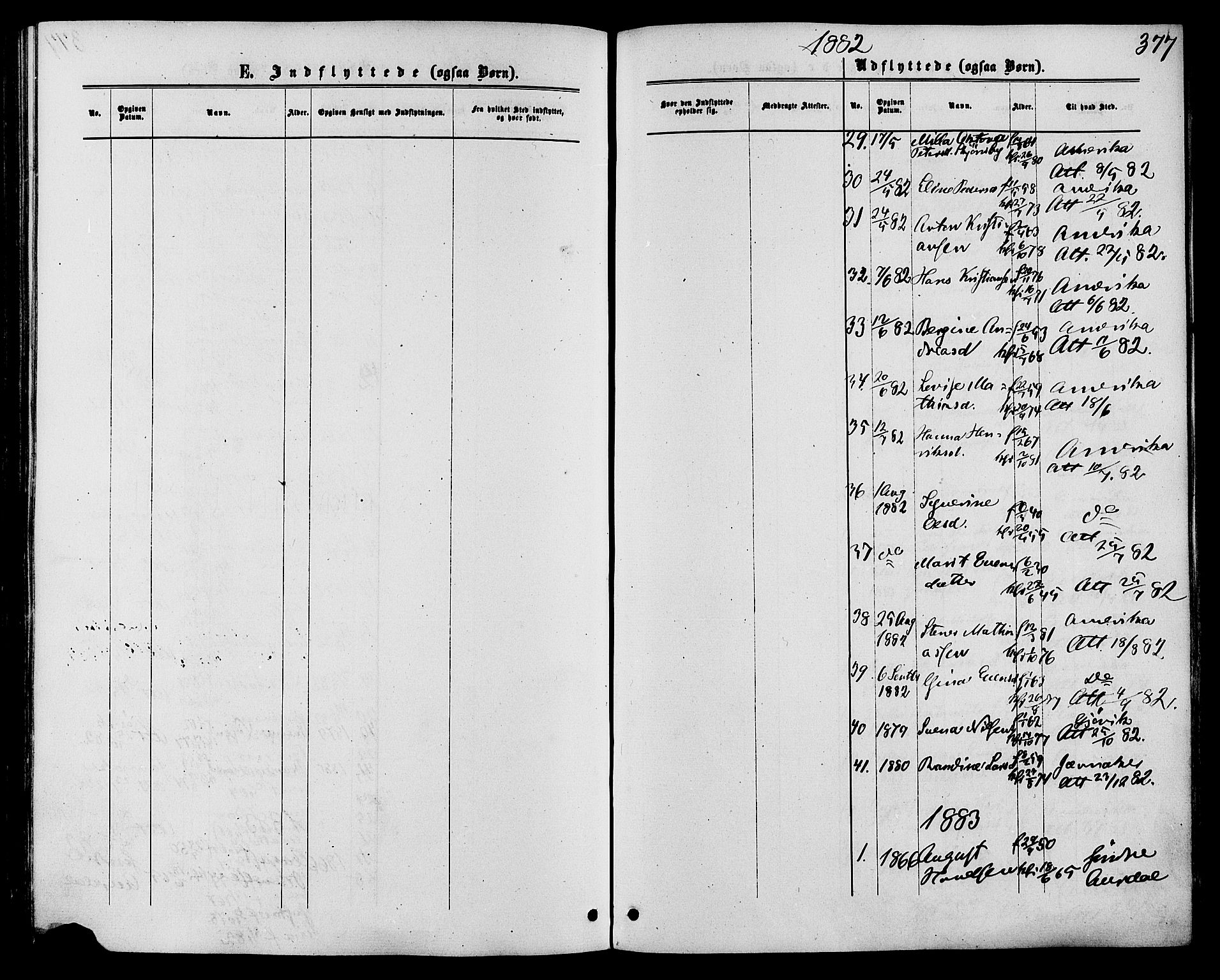 Biri prestekontor, SAH/PREST-096/H/Ha/Haa/L0006: Parish register (official) no. 6, 1877-1886, p. 377