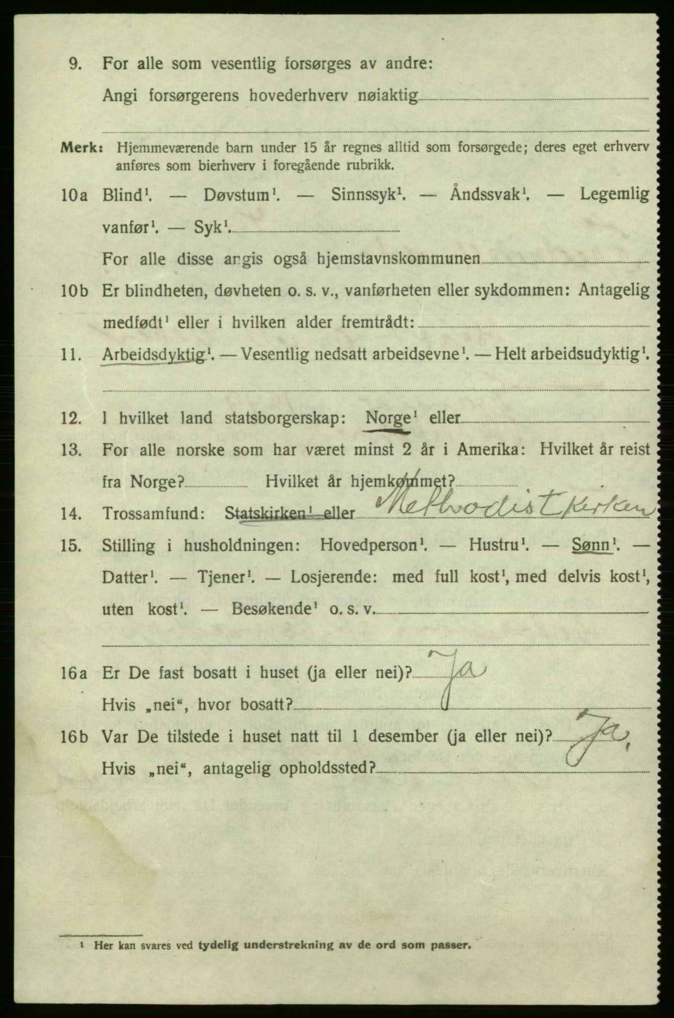 SAO, 1920 census for Fredrikshald, 1920, p. 16205