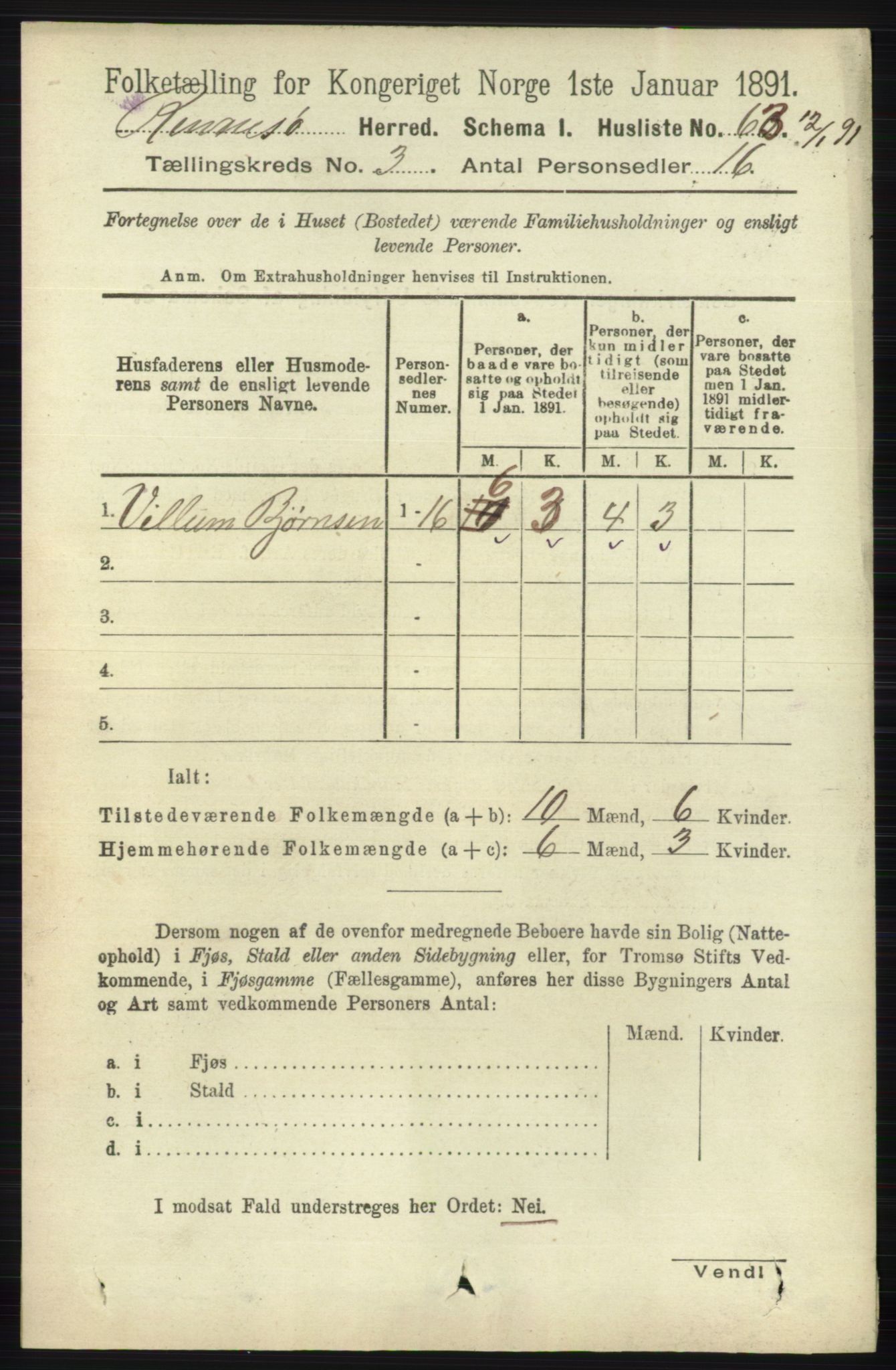 RA, 1891 census for 1142 Rennesøy, 1891, p. 986