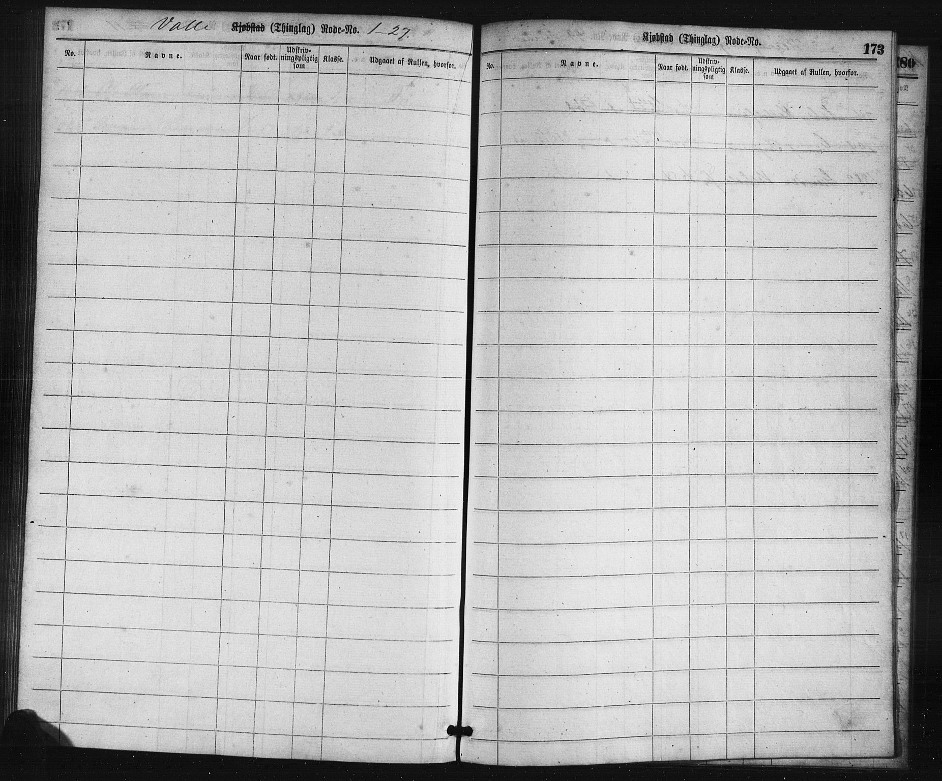 Lillesand mønstringskrets, AV/SAK-2031-0014/F/Ff/L0002: Utskrivningsregisterruller Høvåg, Vestre Moland, Birkenes med flere, G-11, 1860-1880, p. 178