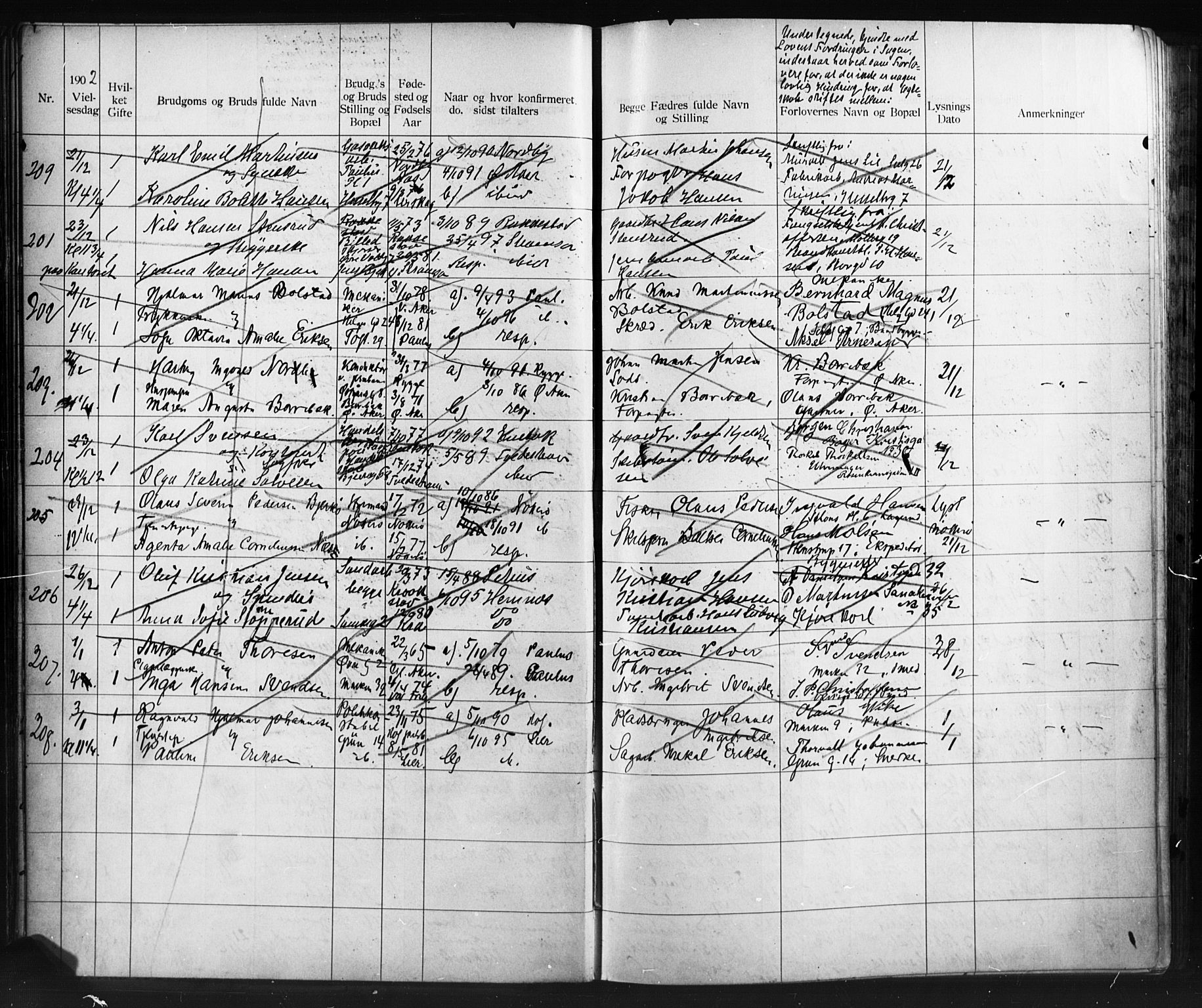 Paulus prestekontor Kirkebøker, AV/SAO-A-10871/H/Ha/L0001: Banns register no. 1, 1902-1914