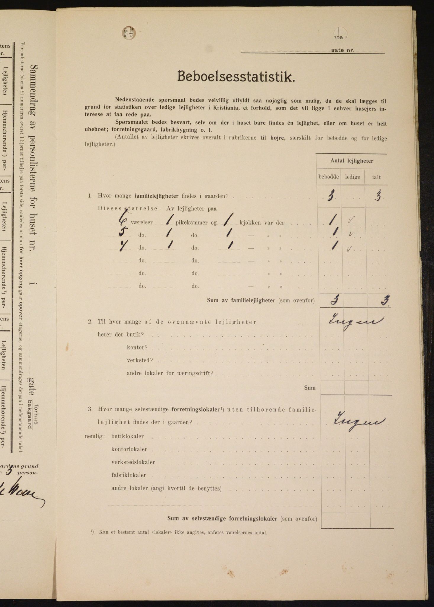 OBA, Municipal Census 1909 for Kristiania, 1909, p. 68247