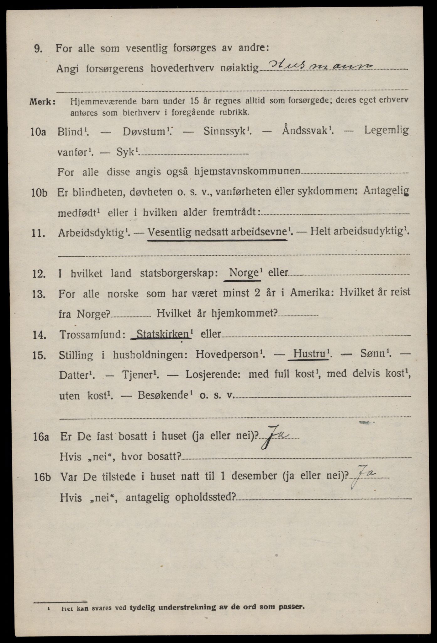 SAST, 1920 census for Hjelmeland, 1920, p. 2258