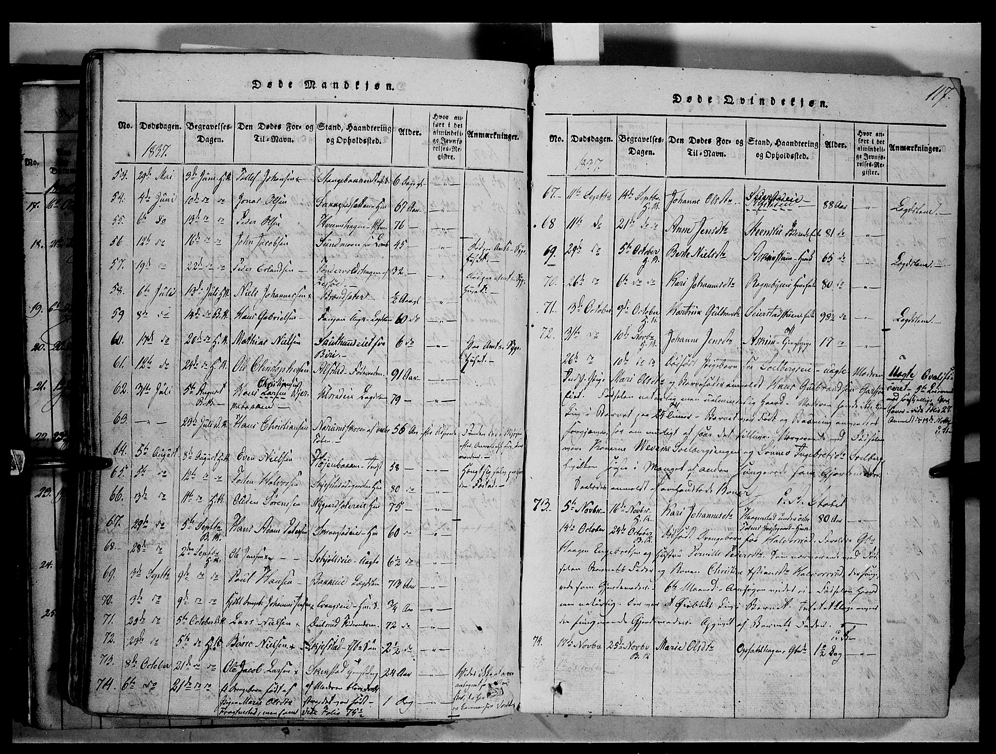 Østre Toten prestekontor, SAH/PREST-104/H/Ha/Haa/L0001: Parish register (official) no. 1, 1828-1839, p. 117