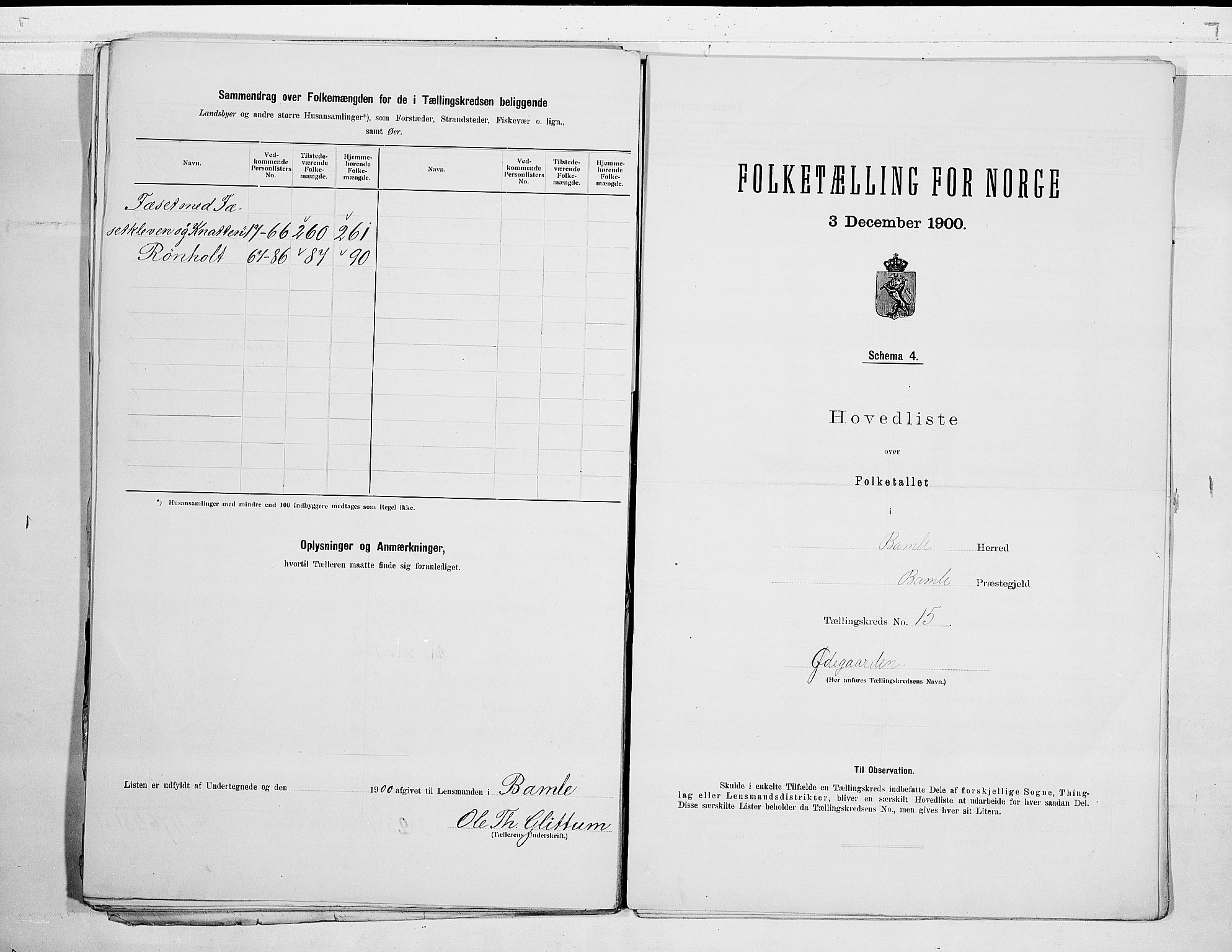 SAKO, 1900 census for Bamble, 1900, p. 32