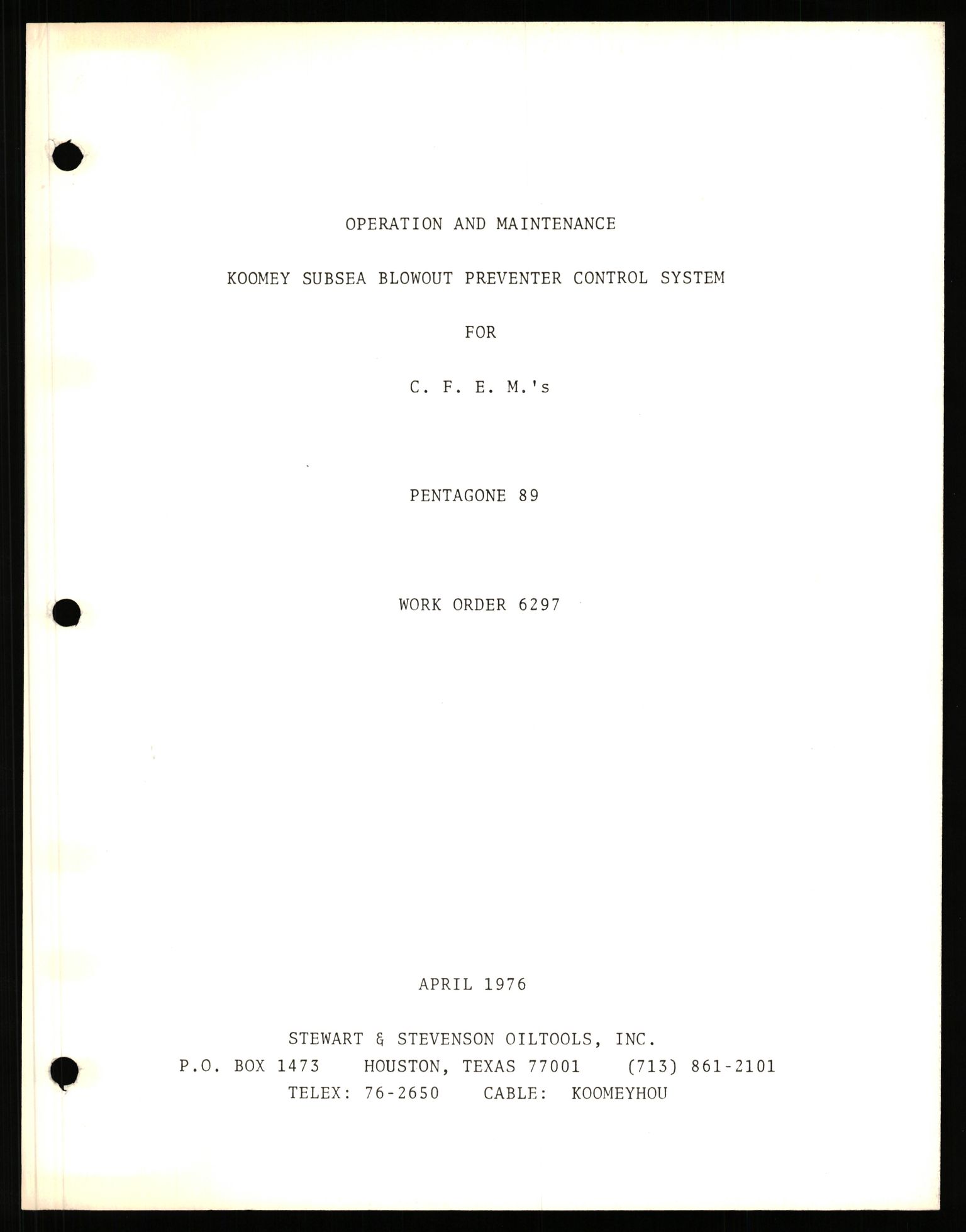 Pa 1503 - Stavanger Drilling AS, SAST/A-101906/2/E/Eb/Ebb/L0009: Alexander L. Kielland plattform - Operation manual, 1976, p. 140