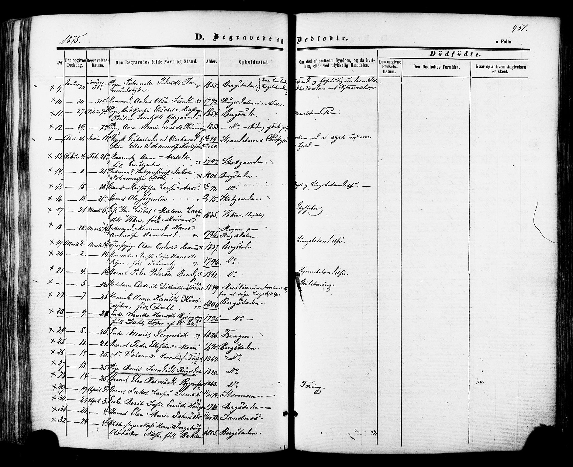 Ministerialprotokoller, klokkerbøker og fødselsregistre - Sør-Trøndelag, SAT/A-1456/681/L0932: Parish register (official) no. 681A10, 1860-1878, p. 451