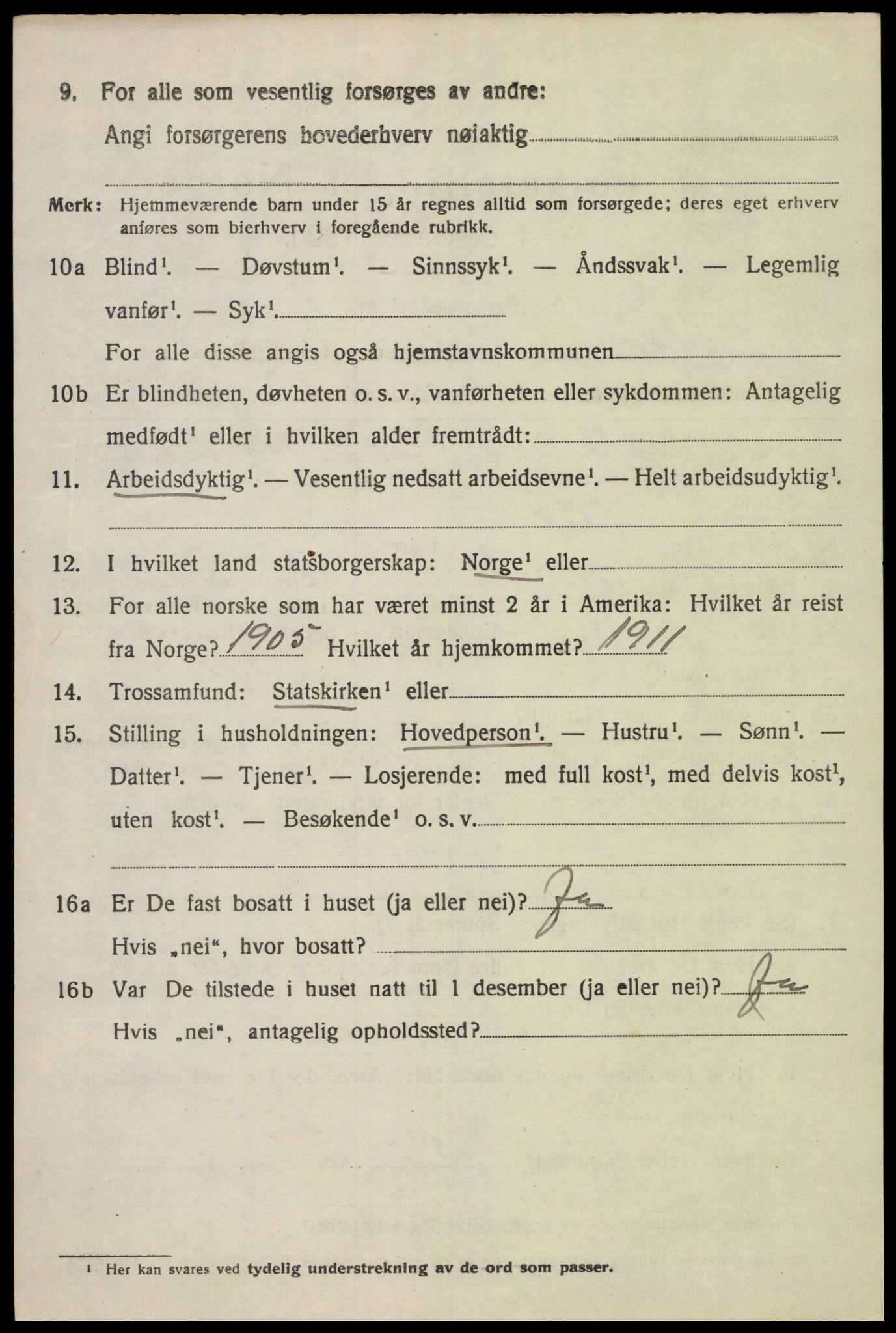 SAK, 1920 census for Hidra, 1920, p. 3503