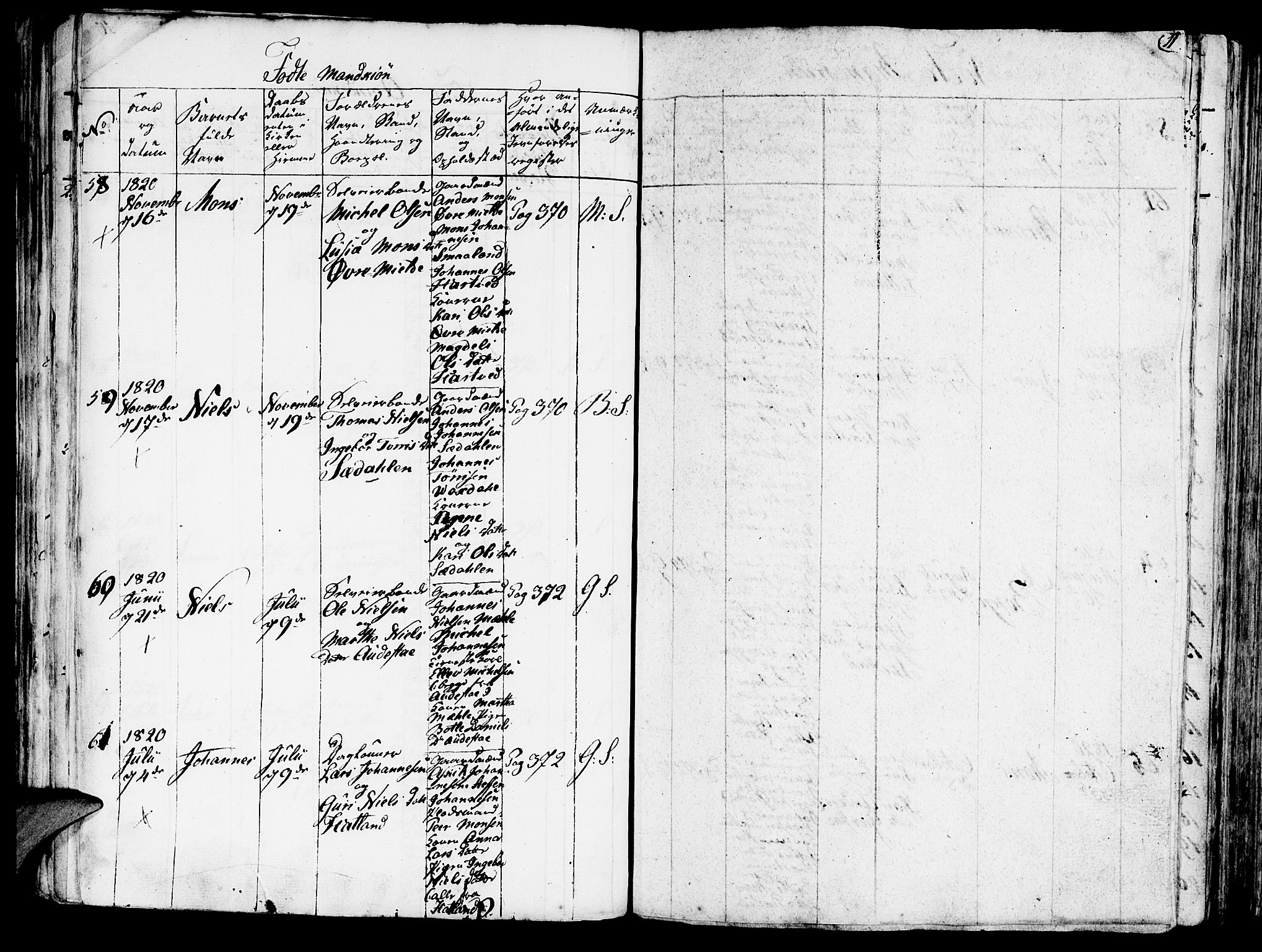 Haus sokneprestembete, AV/SAB-A-75601/H/Haa: Parish register (official) no. A 12, 1816-1821, p. 11