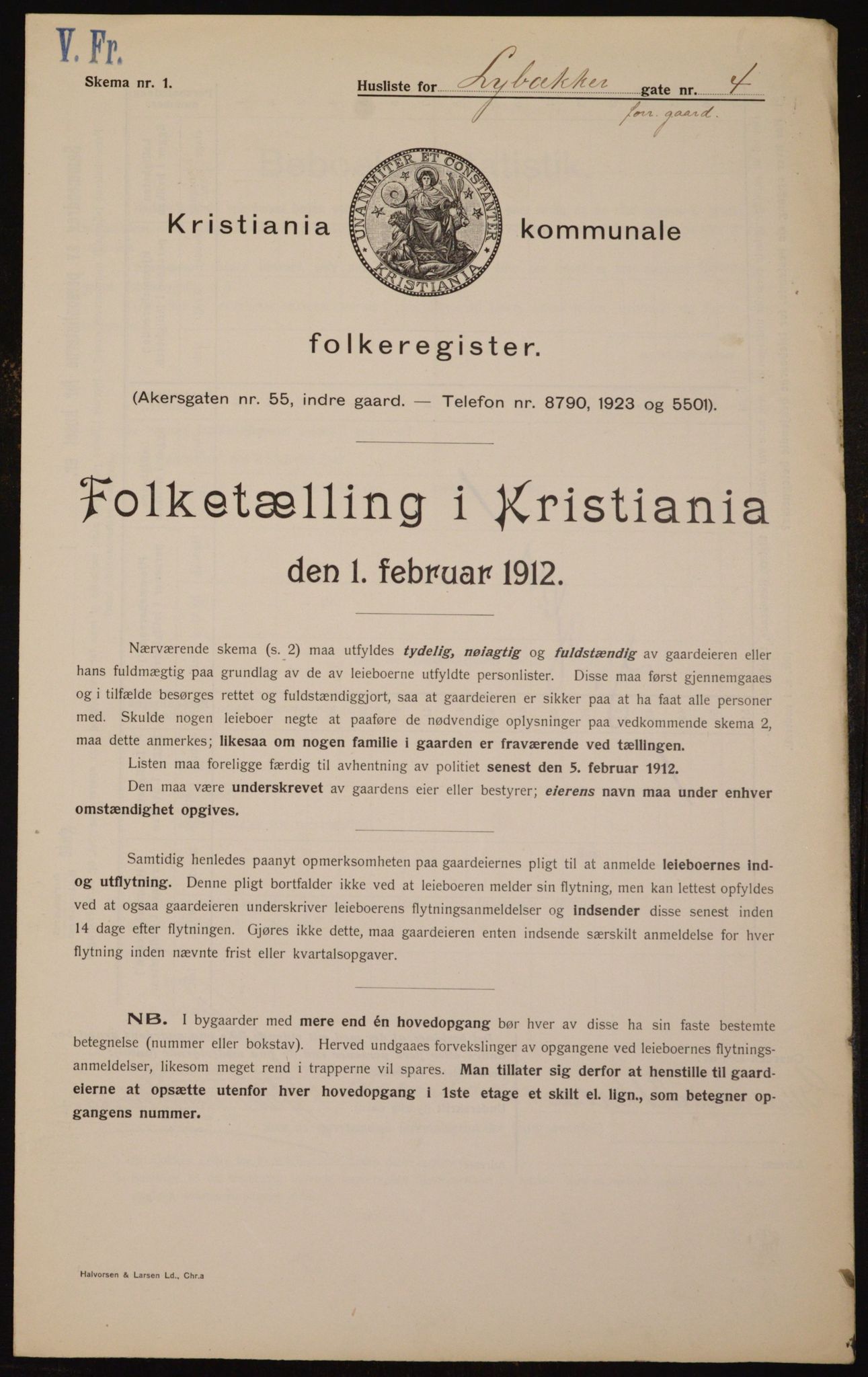 OBA, Municipal Census 1912 for Kristiania, 1912, p. 58808