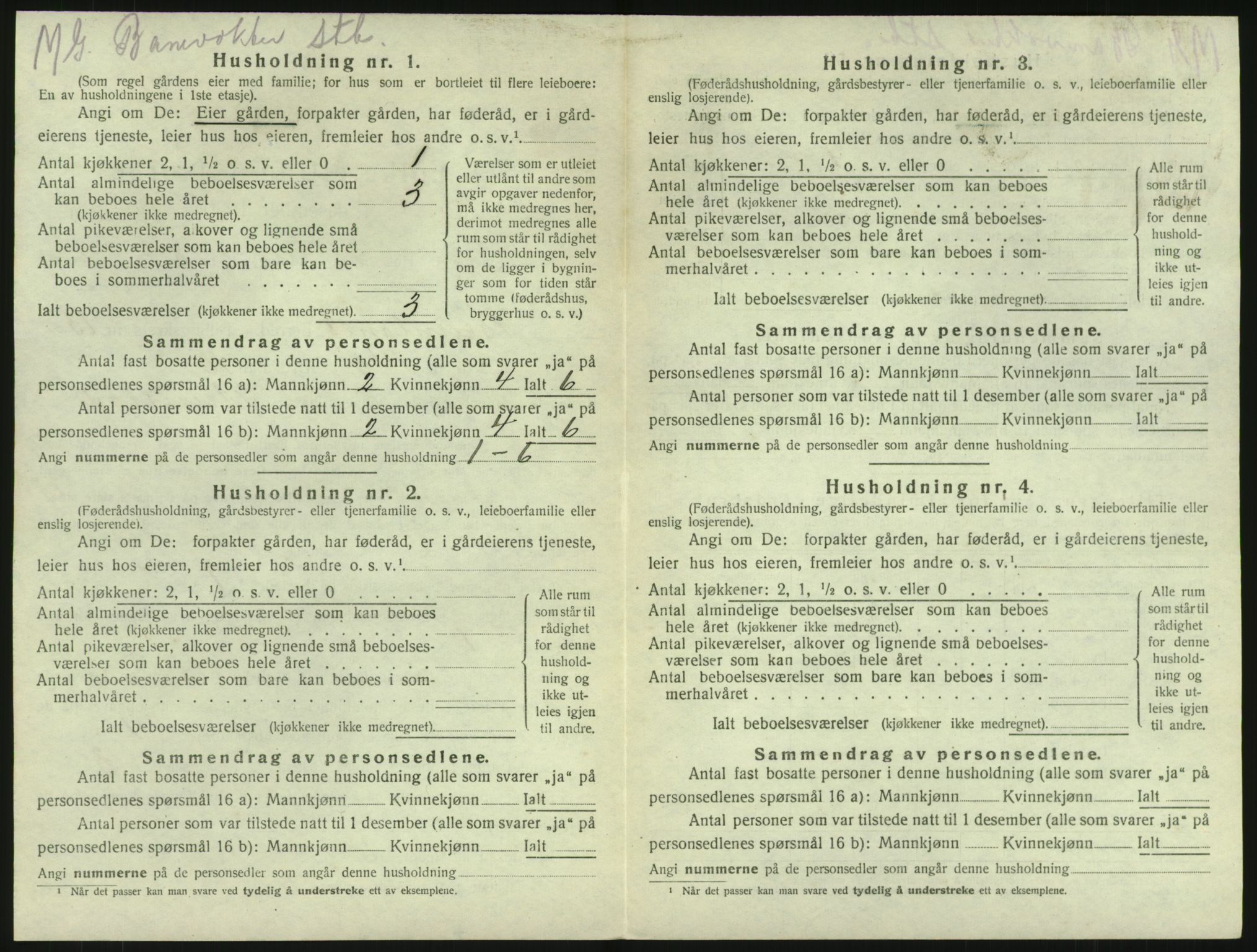SAKO, 1920 census for Brunlanes, 1920, p. 1764