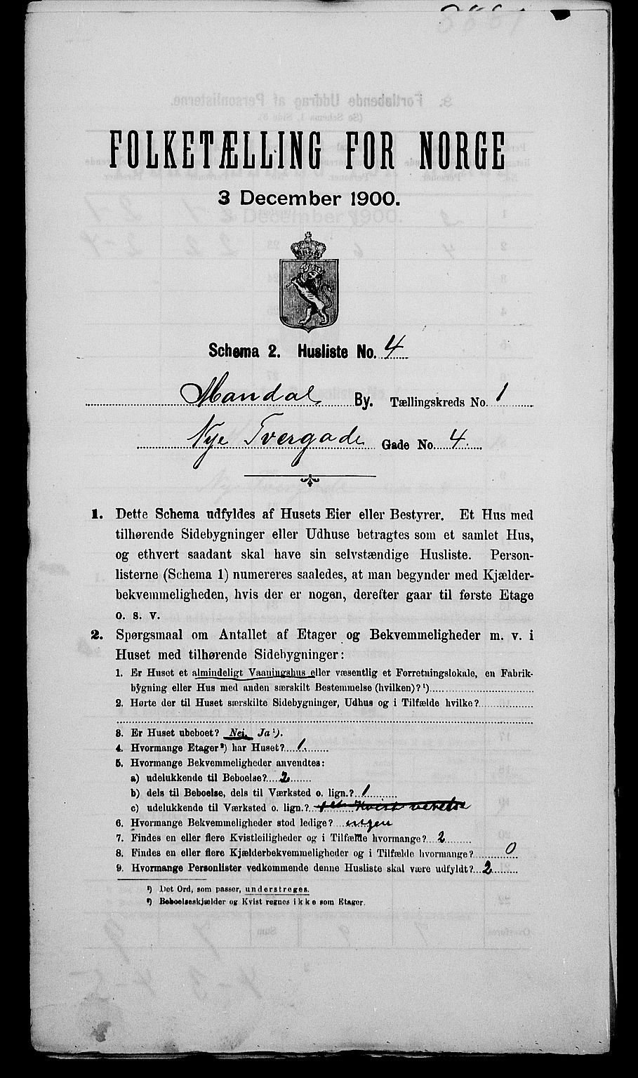 SAK, 1900 census for Mandal, 1900, p. 66