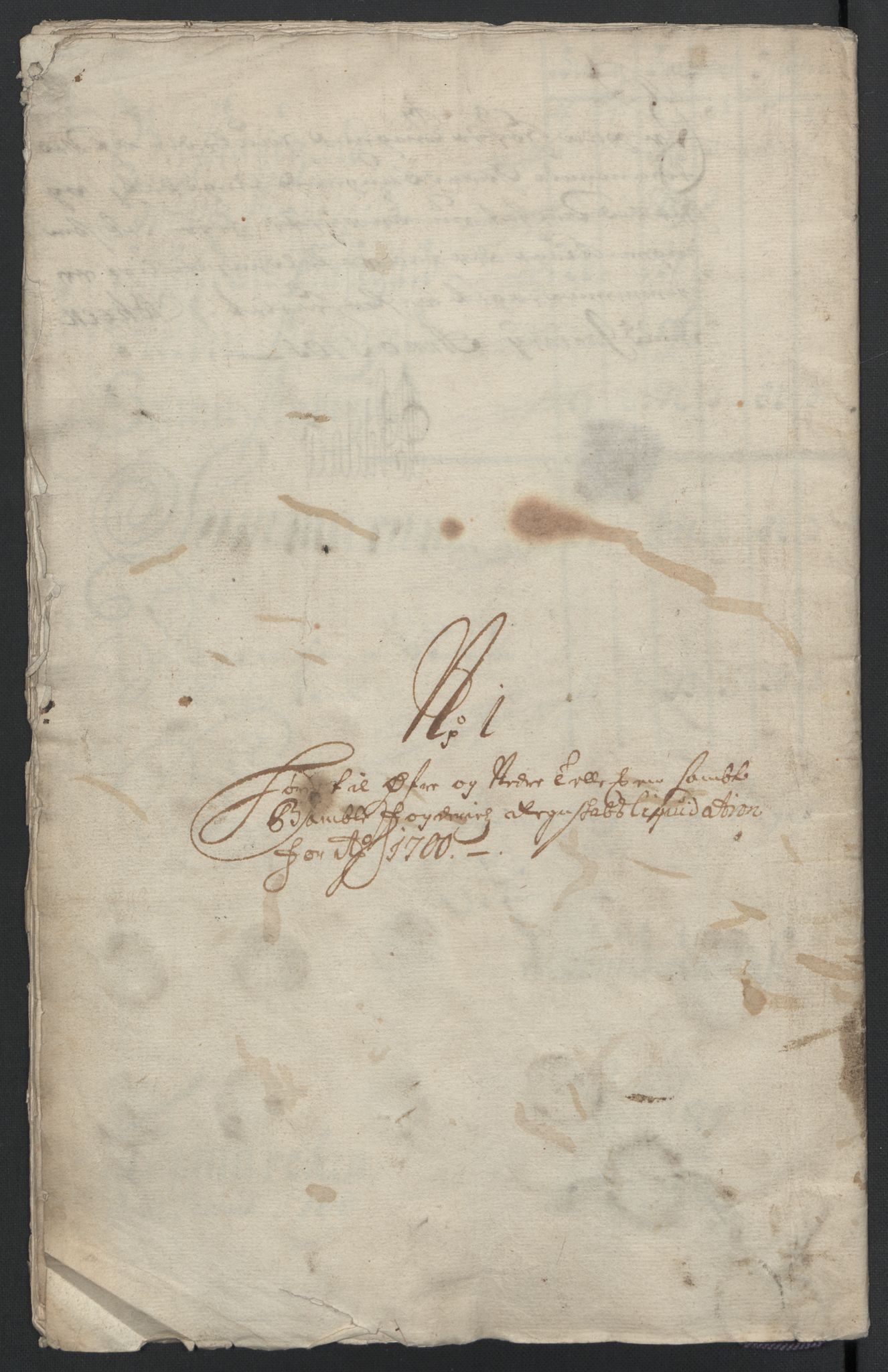 Rentekammeret inntil 1814, Reviderte regnskaper, Fogderegnskap, AV/RA-EA-4092/R36/L2103: Fogderegnskap Øvre og Nedre Telemark og Bamble, 1700, p. 44