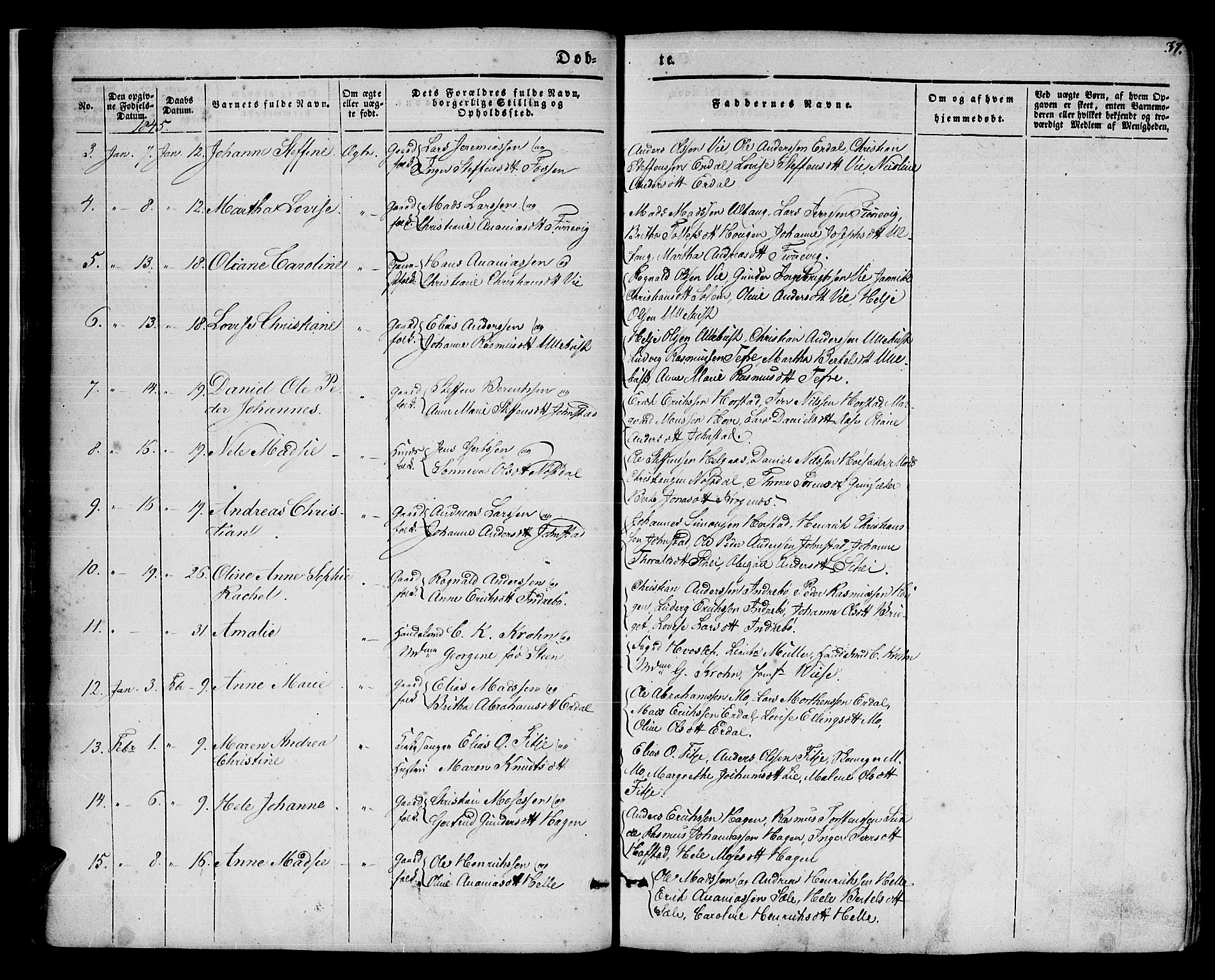 Førde sokneprestembete, SAB/A-79901/H/Haa/Haaa/L0007: Parish register (official) no. A 7, 1843-1860, p. 37