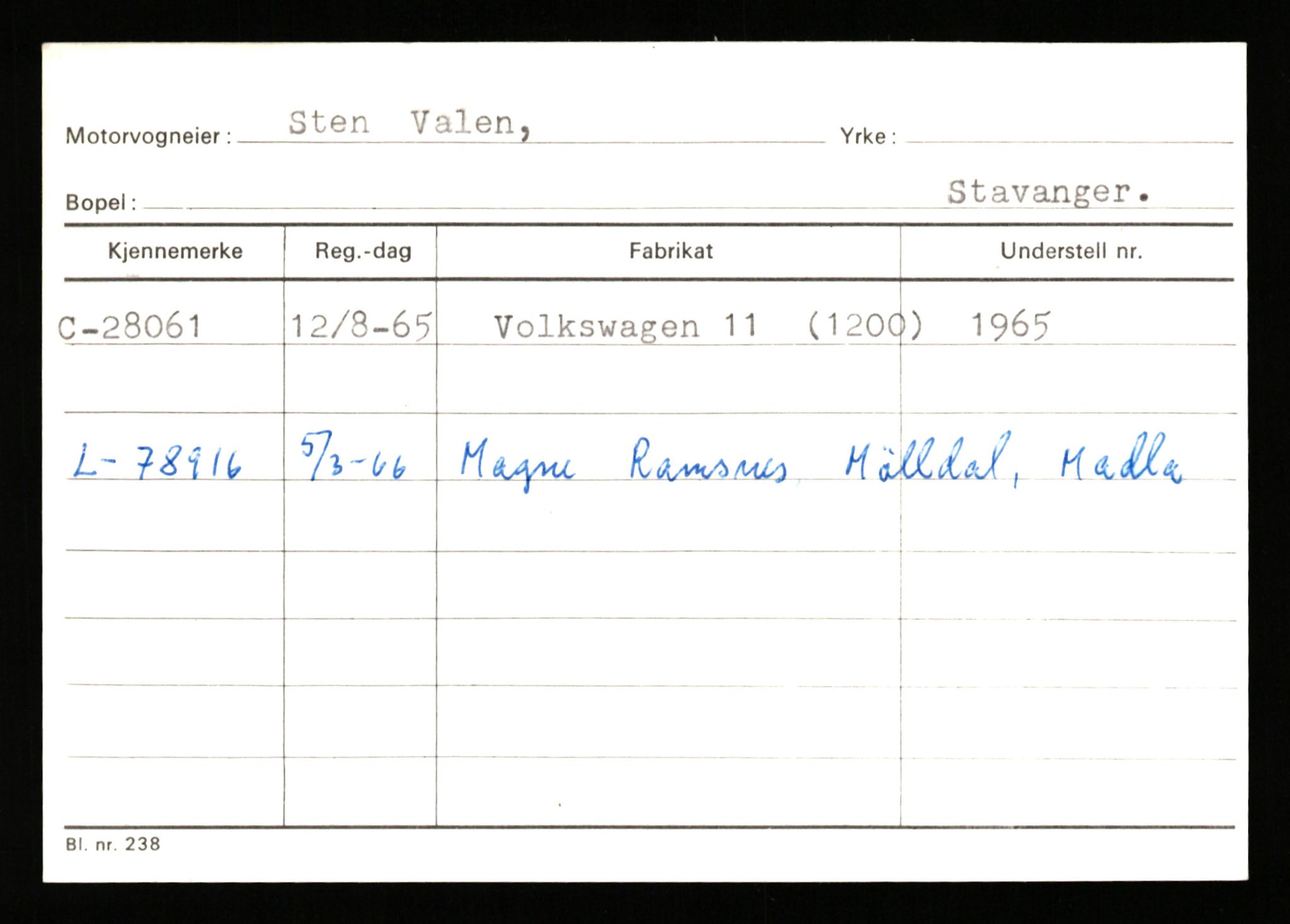 Stavanger trafikkstasjon, AV/SAST-A-101942/0/G/L0005: Registreringsnummer: 23000 - 34245, 1930-1971, p. 1613