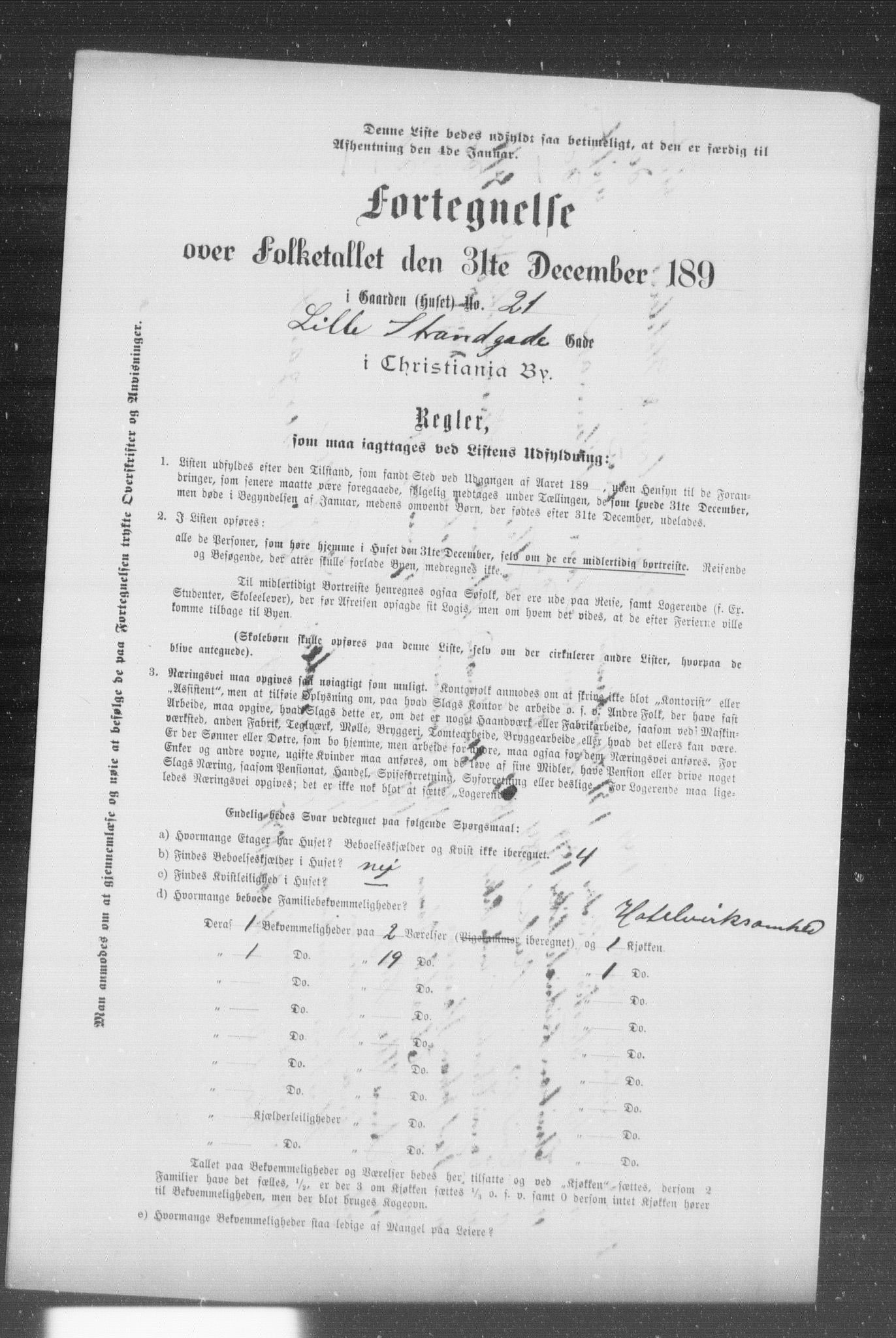 OBA, Municipal Census 1899 for Kristiania, 1899, p. 7561