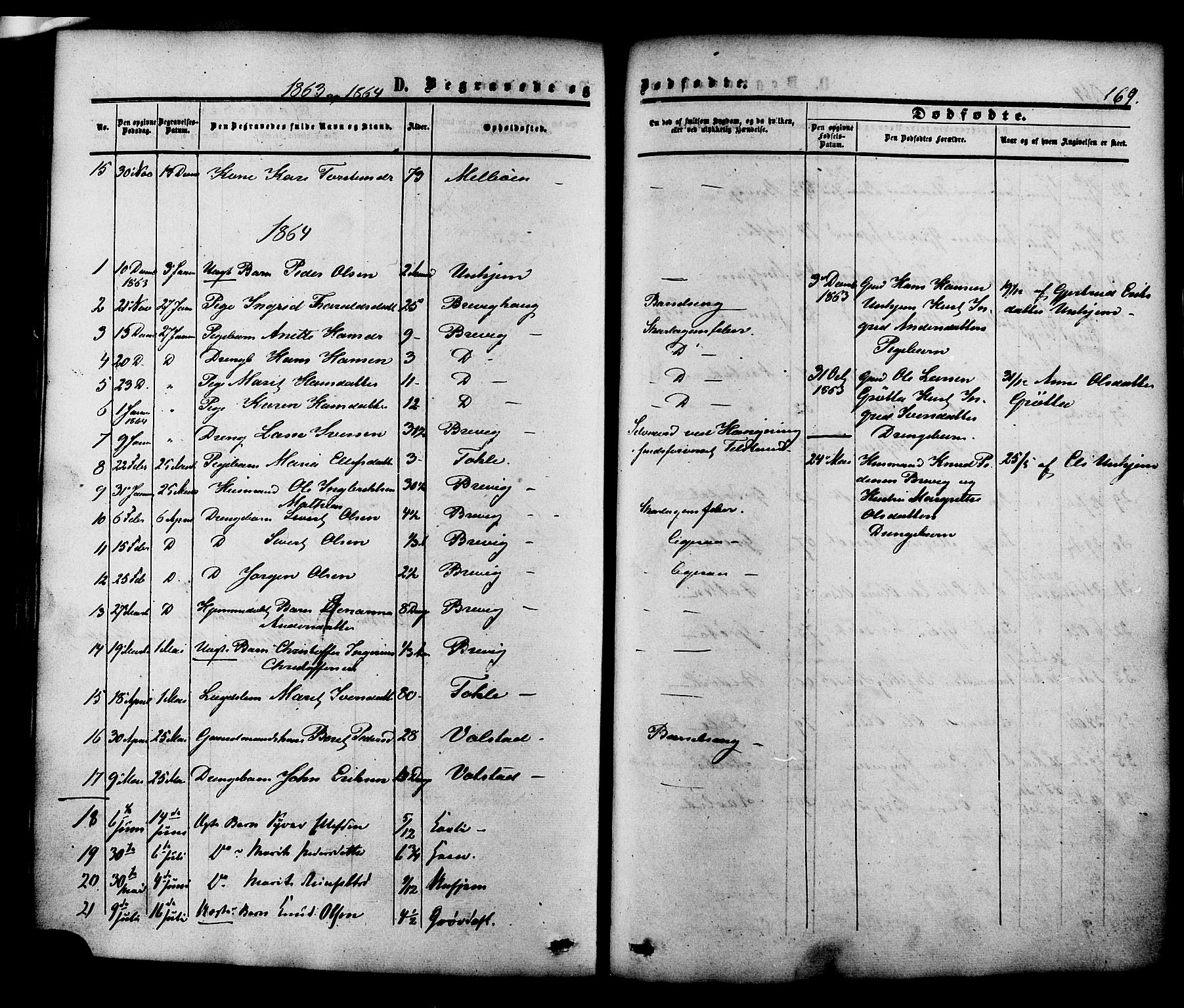 Ministerialprotokoller, klokkerbøker og fødselsregistre - Møre og Romsdal, SAT/A-1454/545/L0586: Parish register (official) no. 545A02, 1854-1877, p. 169