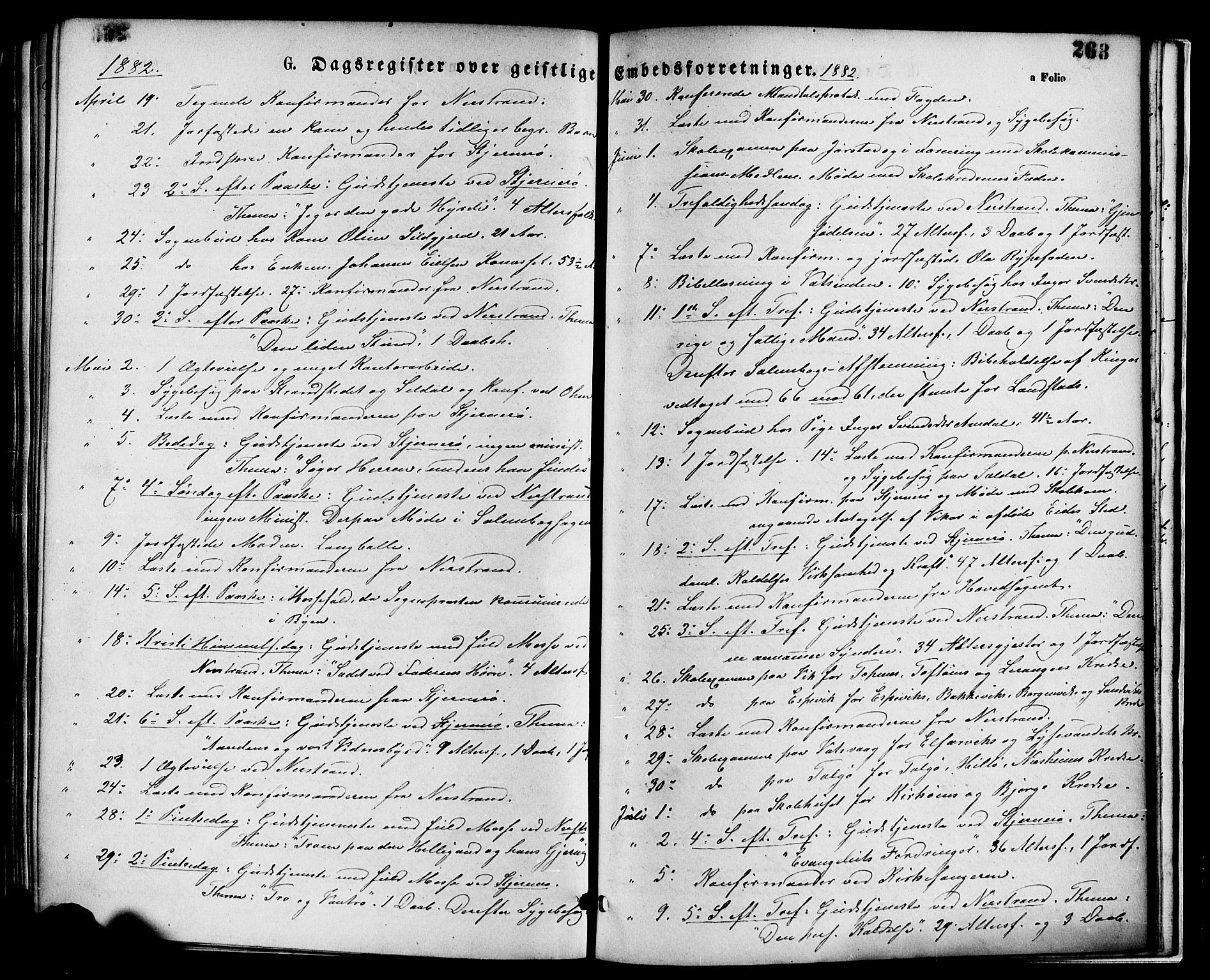 Nedstrand sokneprestkontor, SAST/A-101841/01/IV: Parish register (official) no. A 11, 1877-1887, p. 268