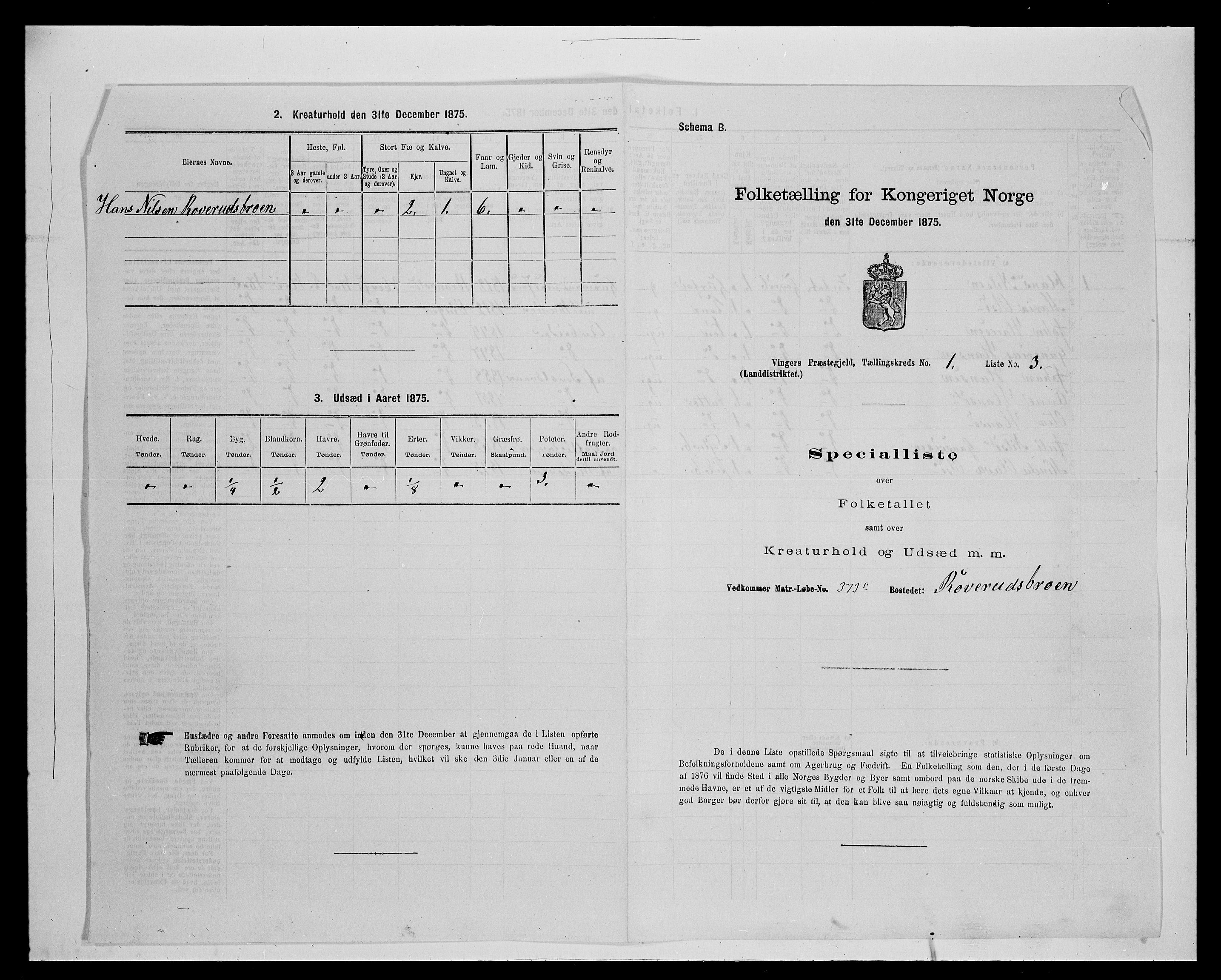 SAH, 1875 census for 0421L Vinger/Vinger og Austmarka, 1875, p. 110