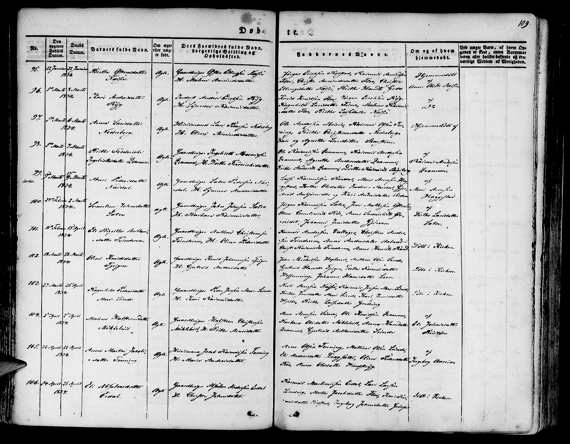 Innvik sokneprestembete, SAB/A-80501: Parish register (official) no. A 4I, 1831-1846, p. 109