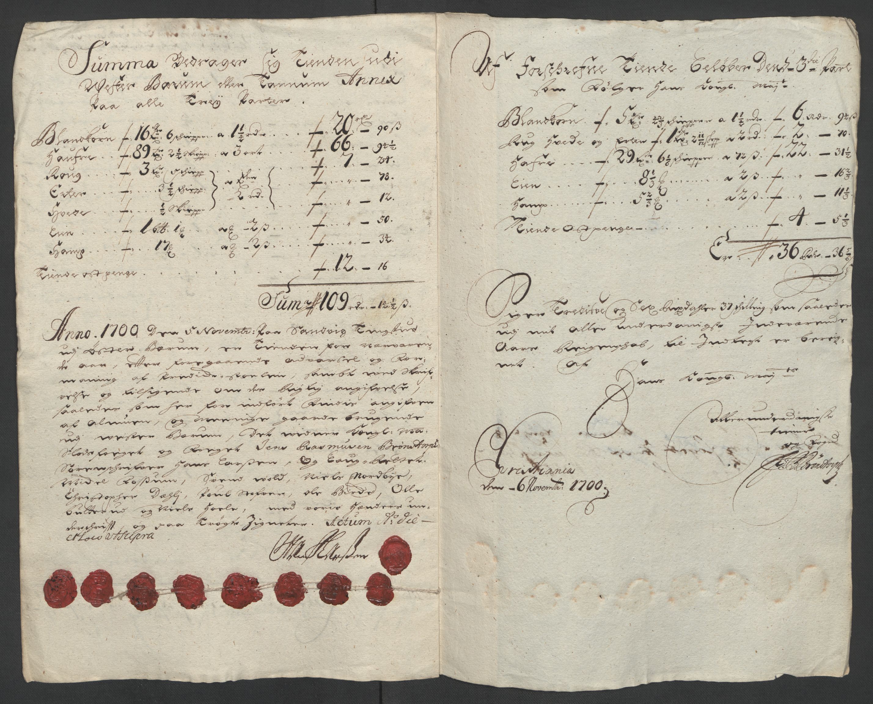 Rentekammeret inntil 1814, Reviderte regnskaper, Fogderegnskap, AV/RA-EA-4092/R10/L0443: Fogderegnskap Aker og Follo, 1700, p. 31