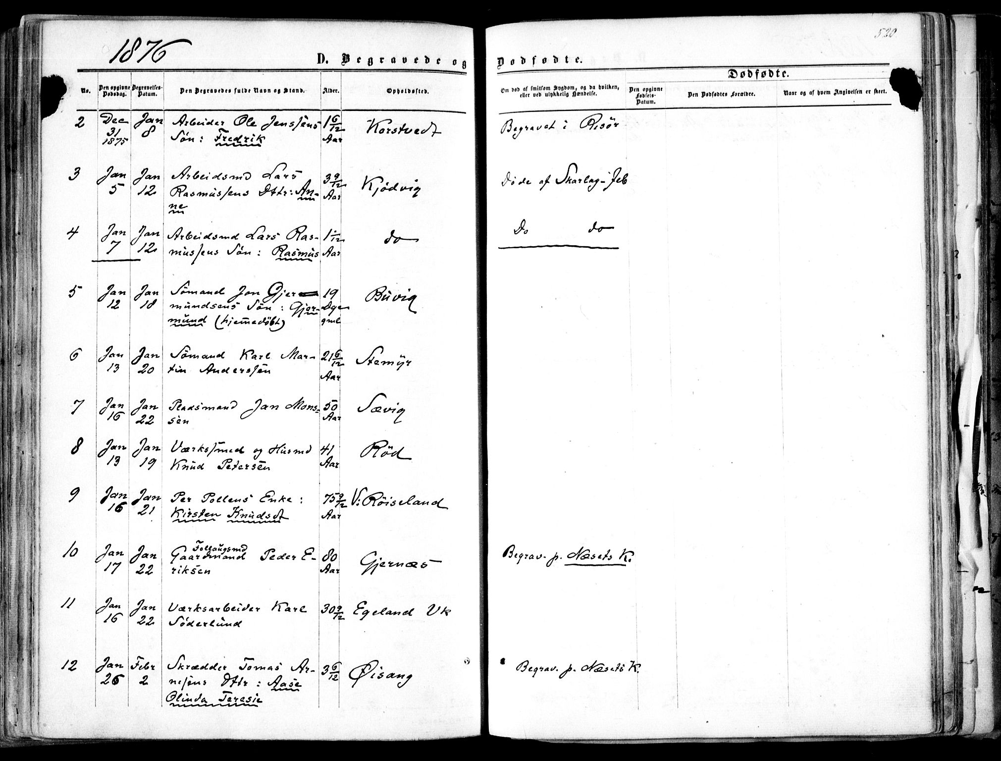 Søndeled sokneprestkontor, AV/SAK-1111-0038/F/Fa/L0003: Parish register (official) no. A 3, 1861-1879, p. 520