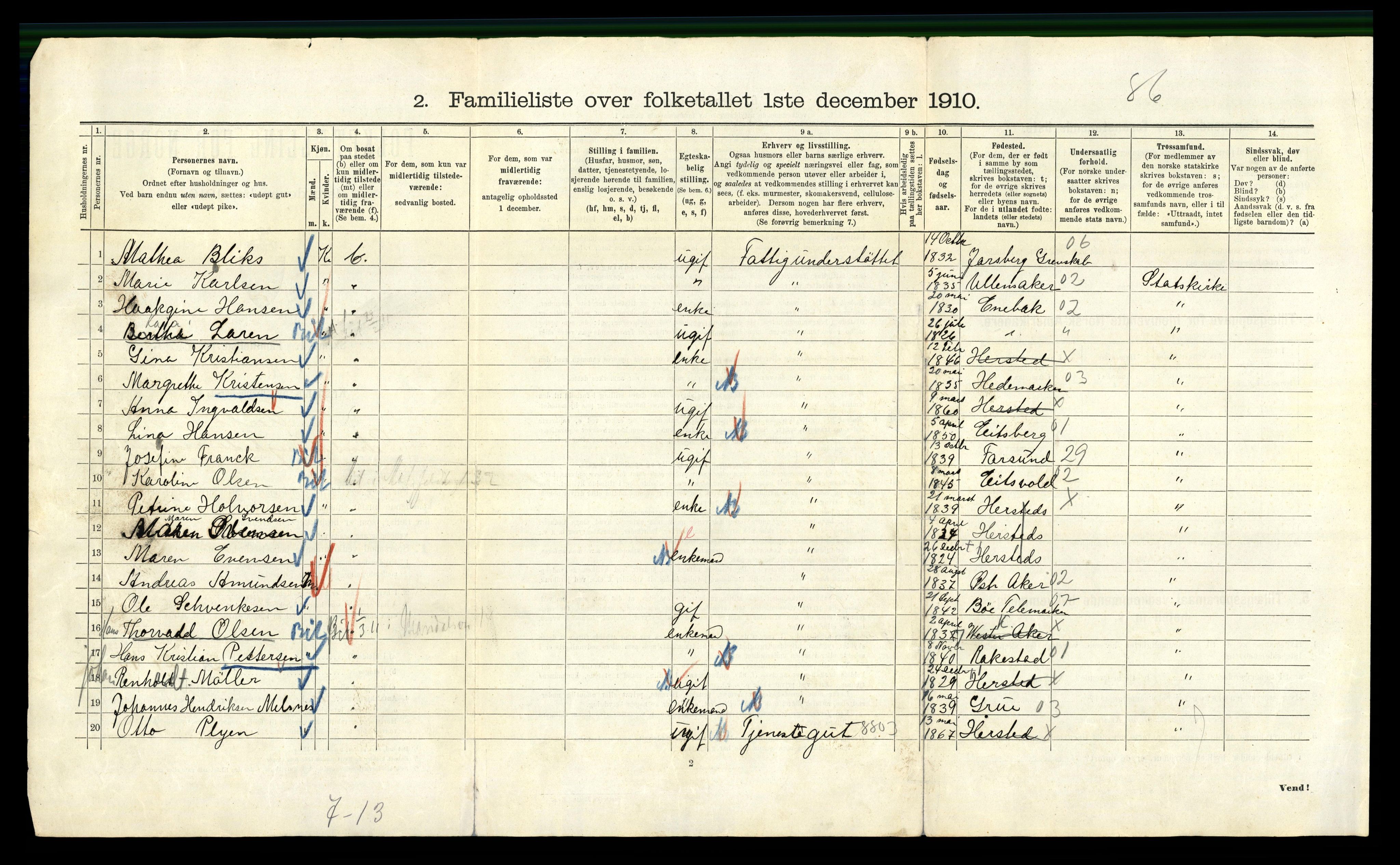 RA, 1910 census for Kristiania, 1910, p. 117562