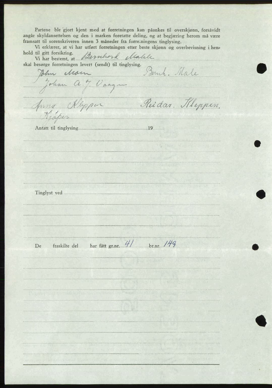 Romsdal sorenskriveri, AV/SAT-A-4149/1/2/2C: Mortgage book no. A27, 1948-1948, Diary no: : 2265/1948