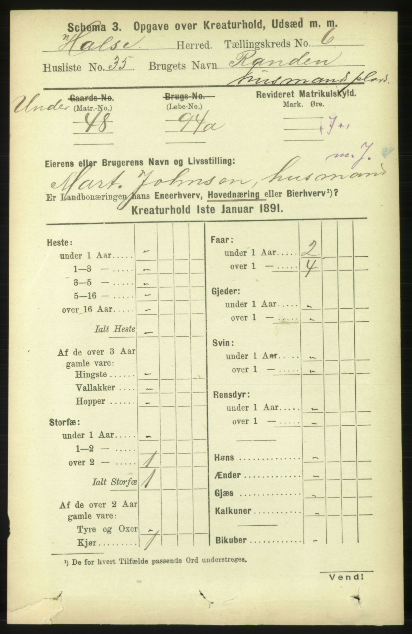 RA, 1891 census for 1571 Halsa, 1891, p. 2276