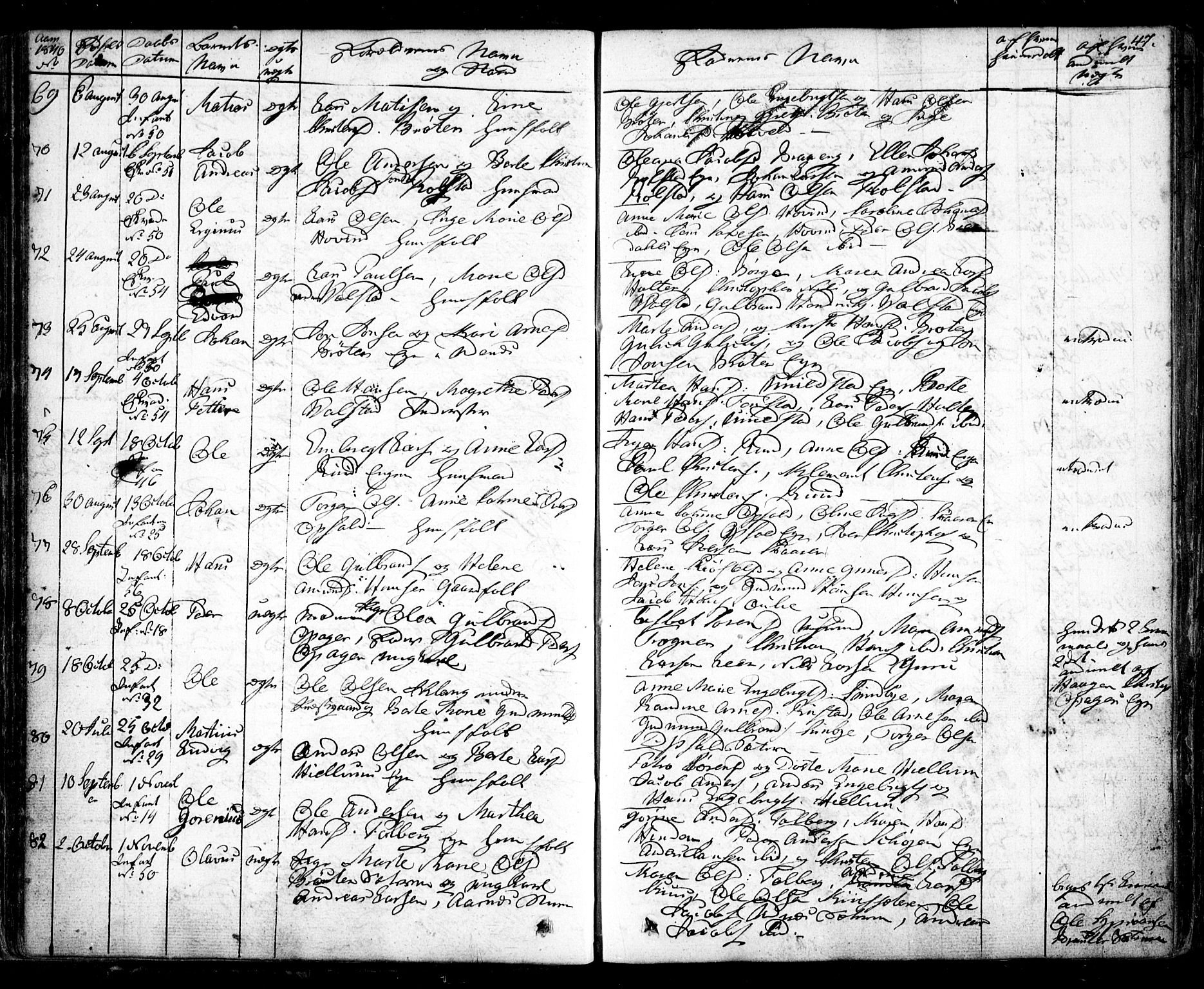 Nes prestekontor Kirkebøker, AV/SAO-A-10410/F/Fa/L0006: Parish register (official) no. I 6, 1833-1845, p. 47