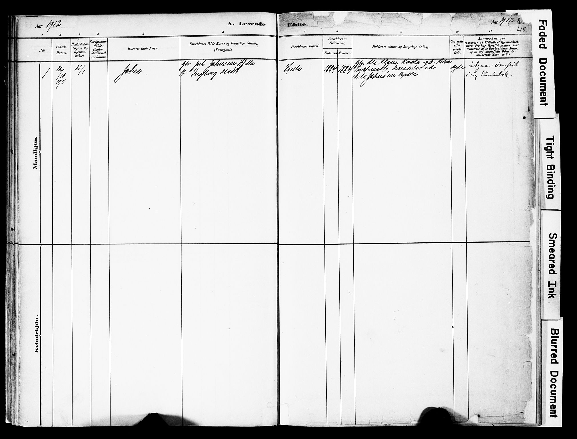 Vestre Slidre prestekontor, SAH/PREST-136/H/Ha/Haa/L0004: Parish register (official) no. 4, 1881-1911, p. 48