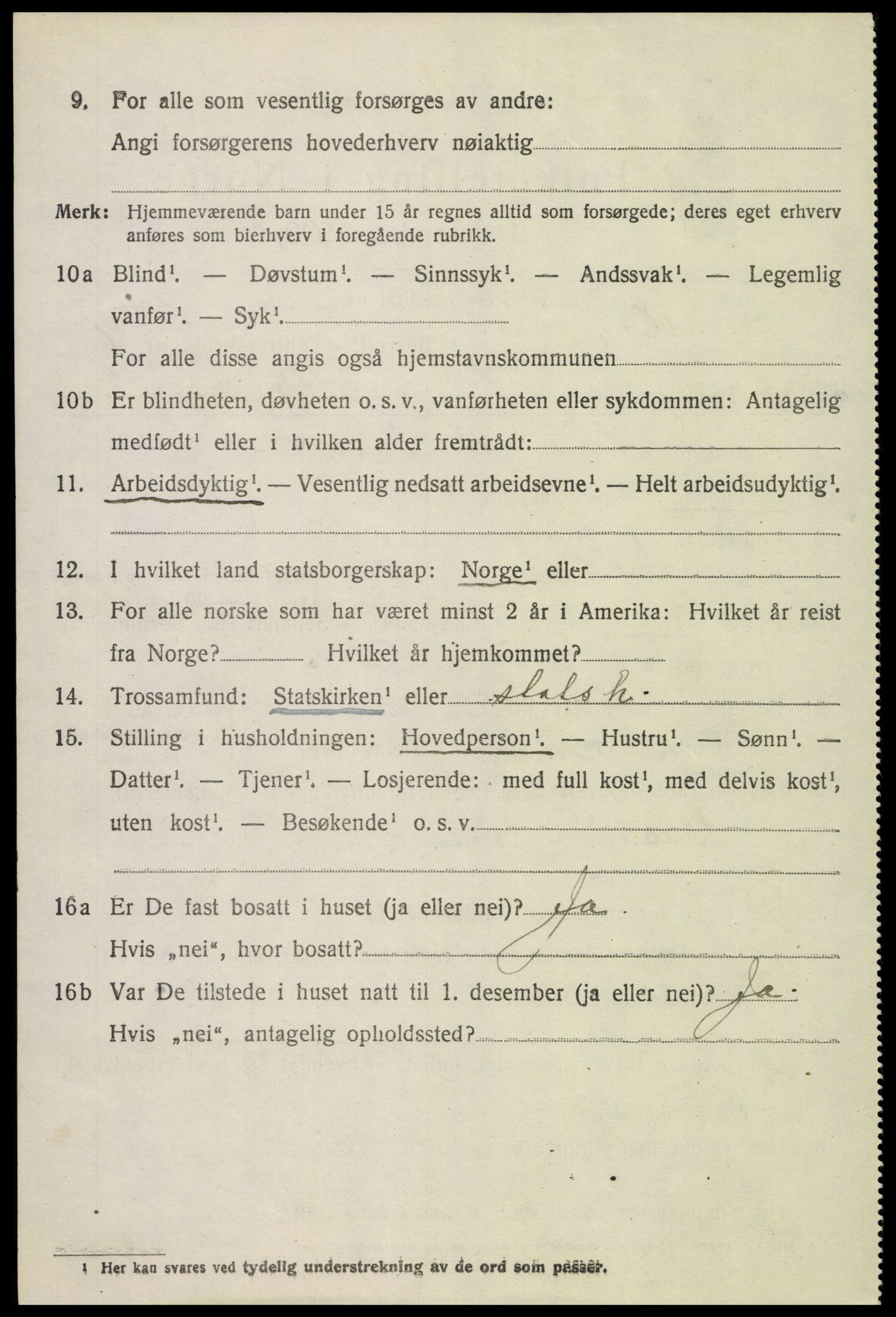 SAH, 1920 census for Gran, 1920, p. 8306