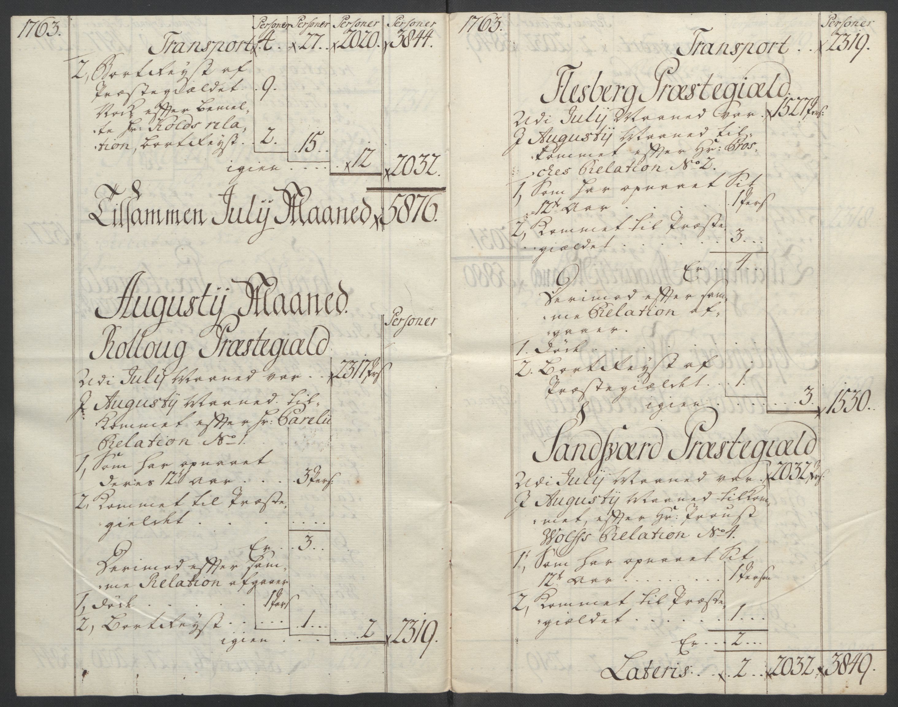 Rentekammeret inntil 1814, Reviderte regnskaper, Fogderegnskap, AV/RA-EA-4092/R24/L1672: Ekstraskatten Numedal og Sandsvær, 1762-1767, p. 148