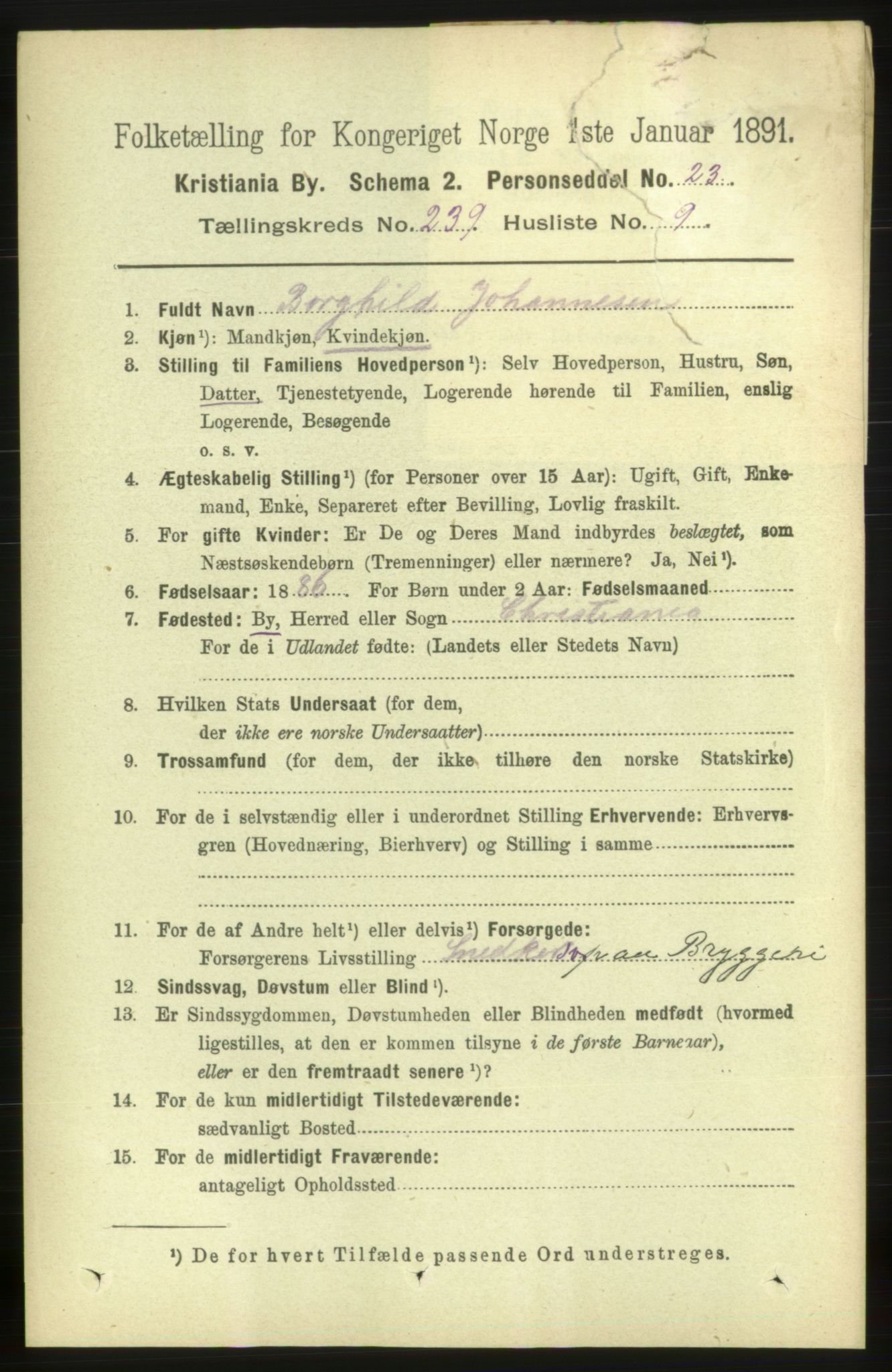 RA, 1891 census for 0301 Kristiania, 1891, p. 145470