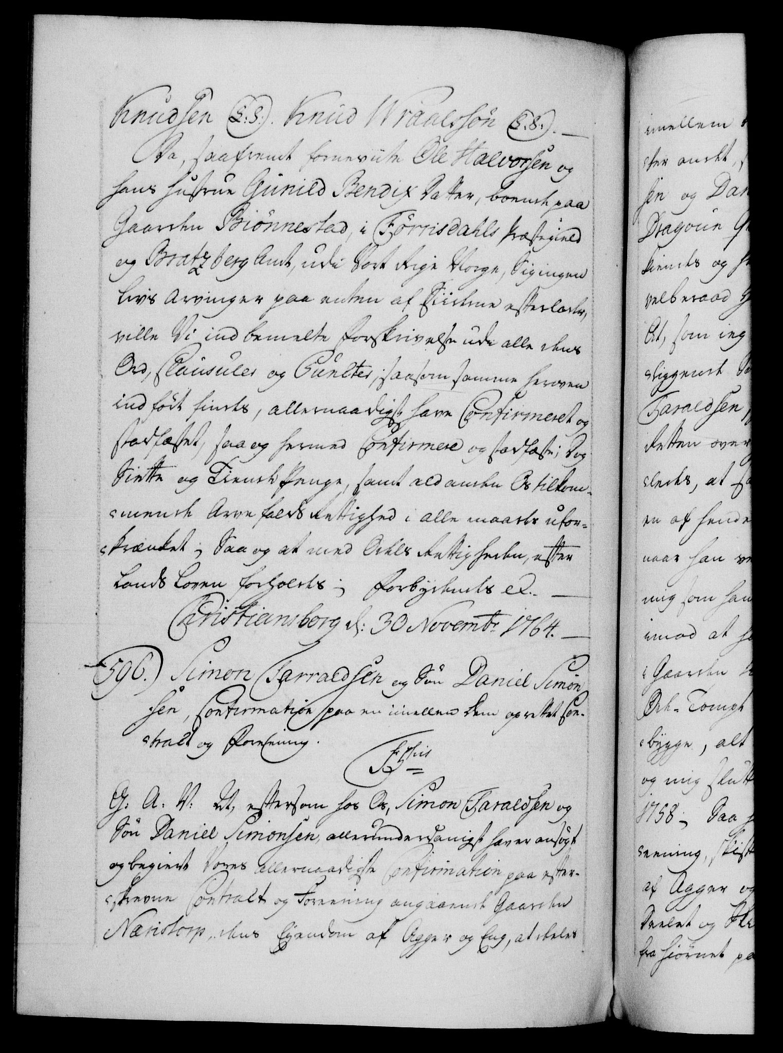 Danske Kanselli 1572-1799, AV/RA-EA-3023/F/Fc/Fca/Fcaa/L0042: Norske registre, 1763-1766, p. 478b