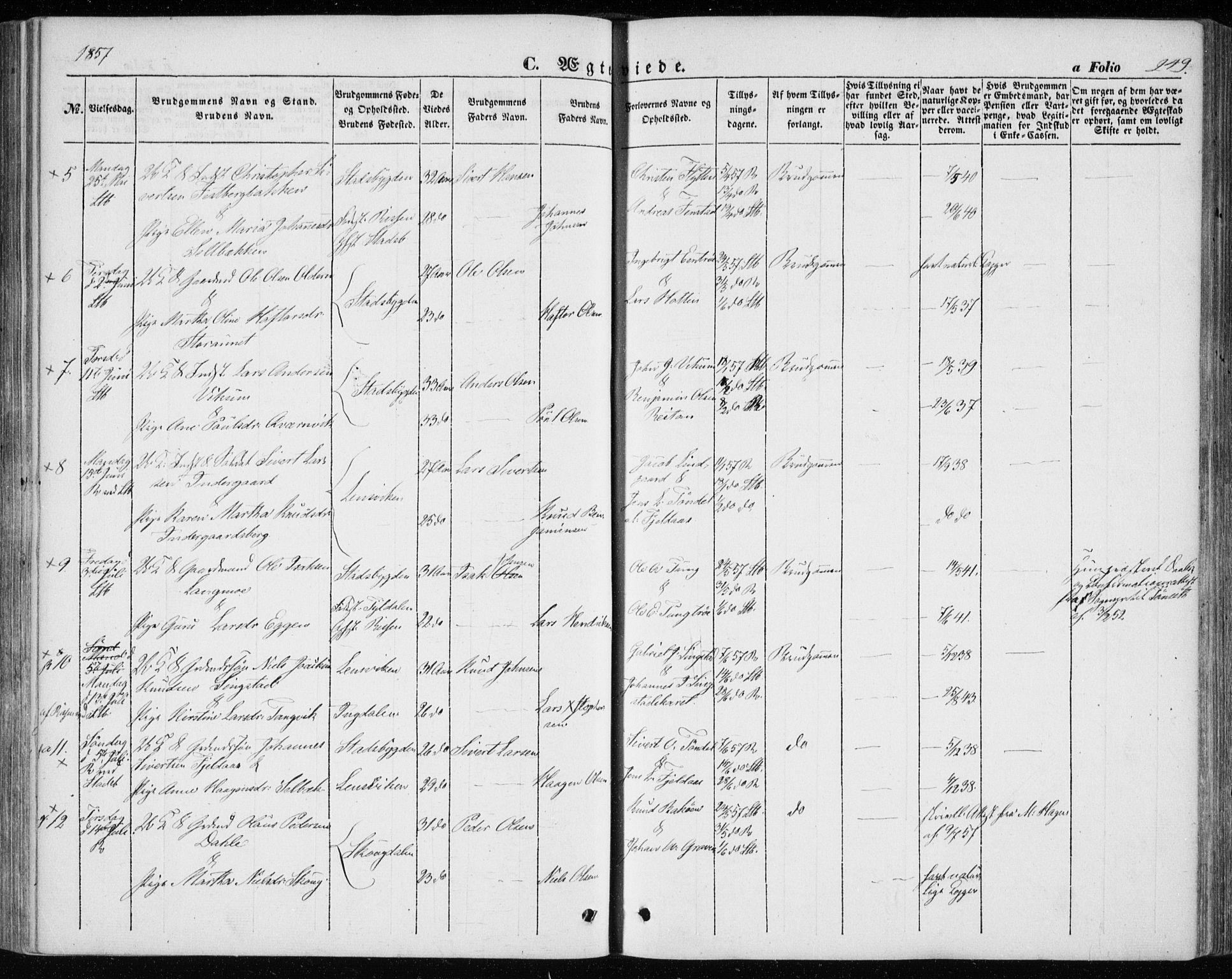 Ministerialprotokoller, klokkerbøker og fødselsregistre - Sør-Trøndelag, SAT/A-1456/646/L0611: Parish register (official) no. 646A09, 1848-1857, p. 249