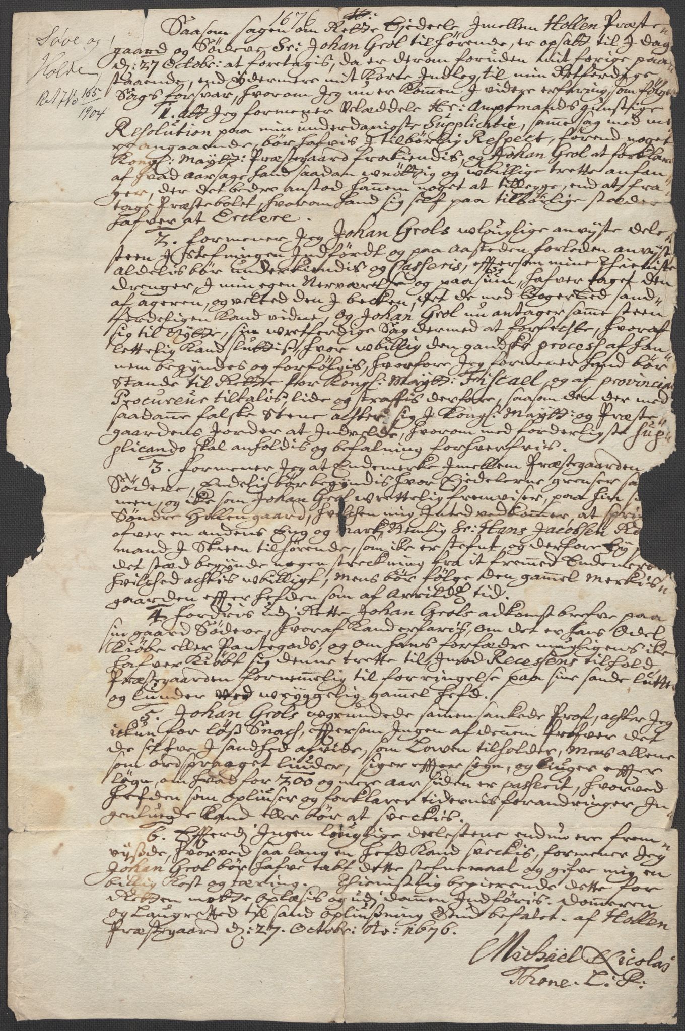 Riksarkivets diplomsamling, RA/EA-5965/F15/L0026: Prestearkiv - Telemark, 1575-1838, p. 82