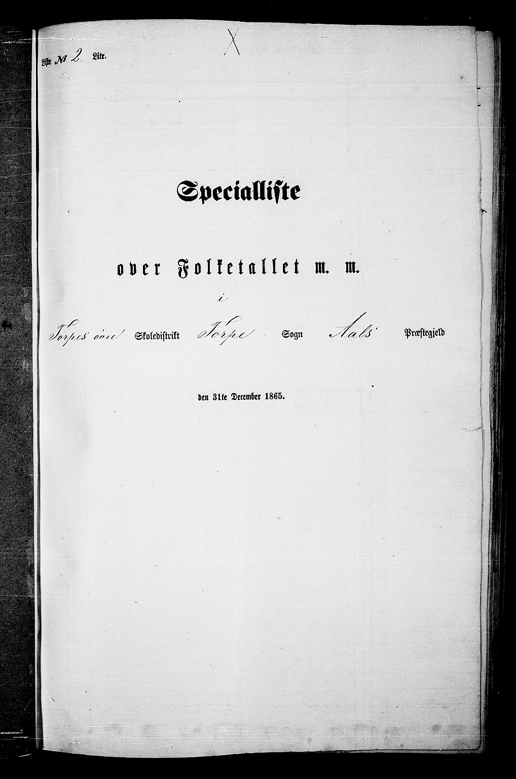 RA, 1865 census for Ål, 1865, p. 42