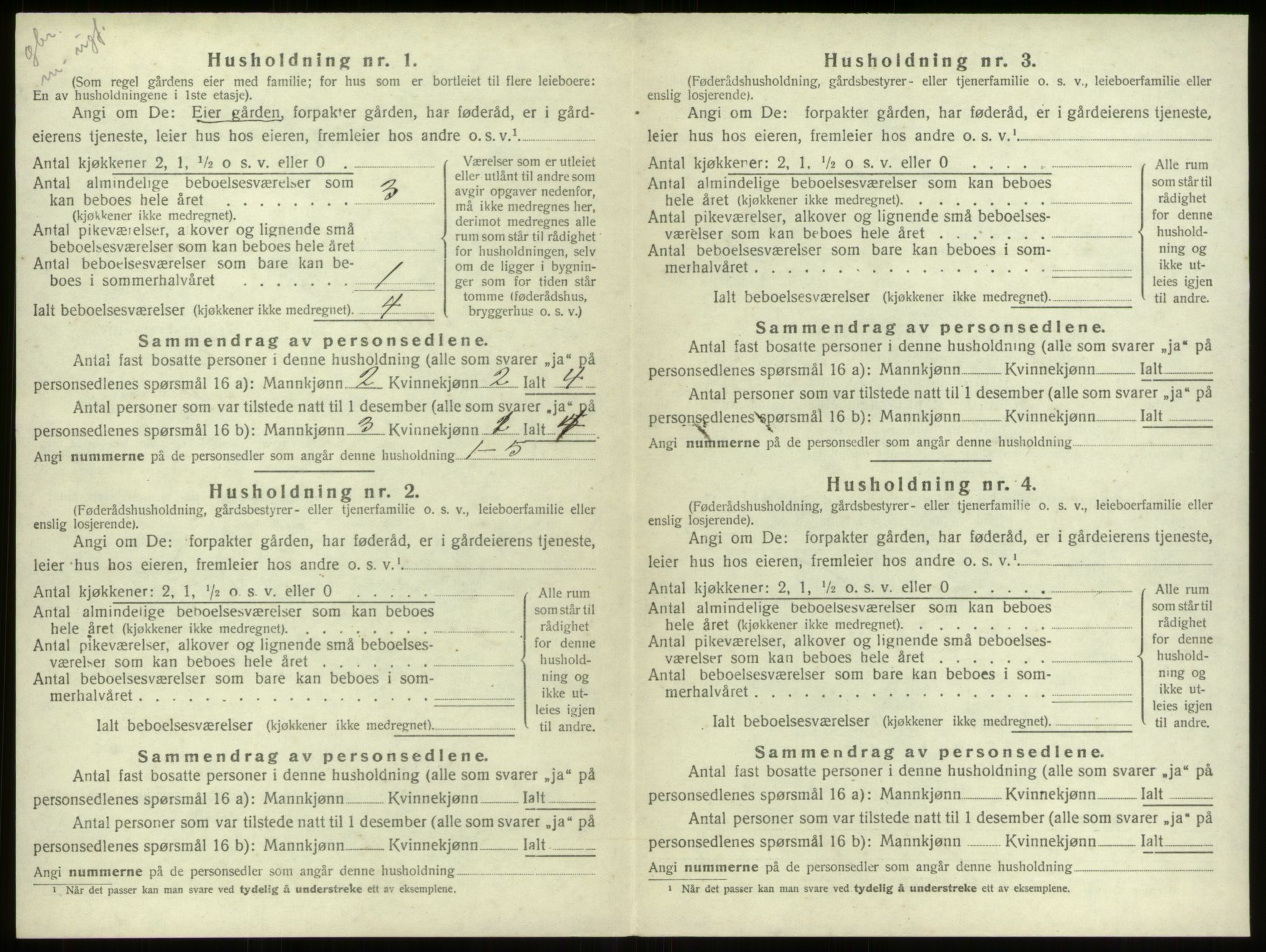 SAB, 1920 census for Stryn, 1920, p. 288