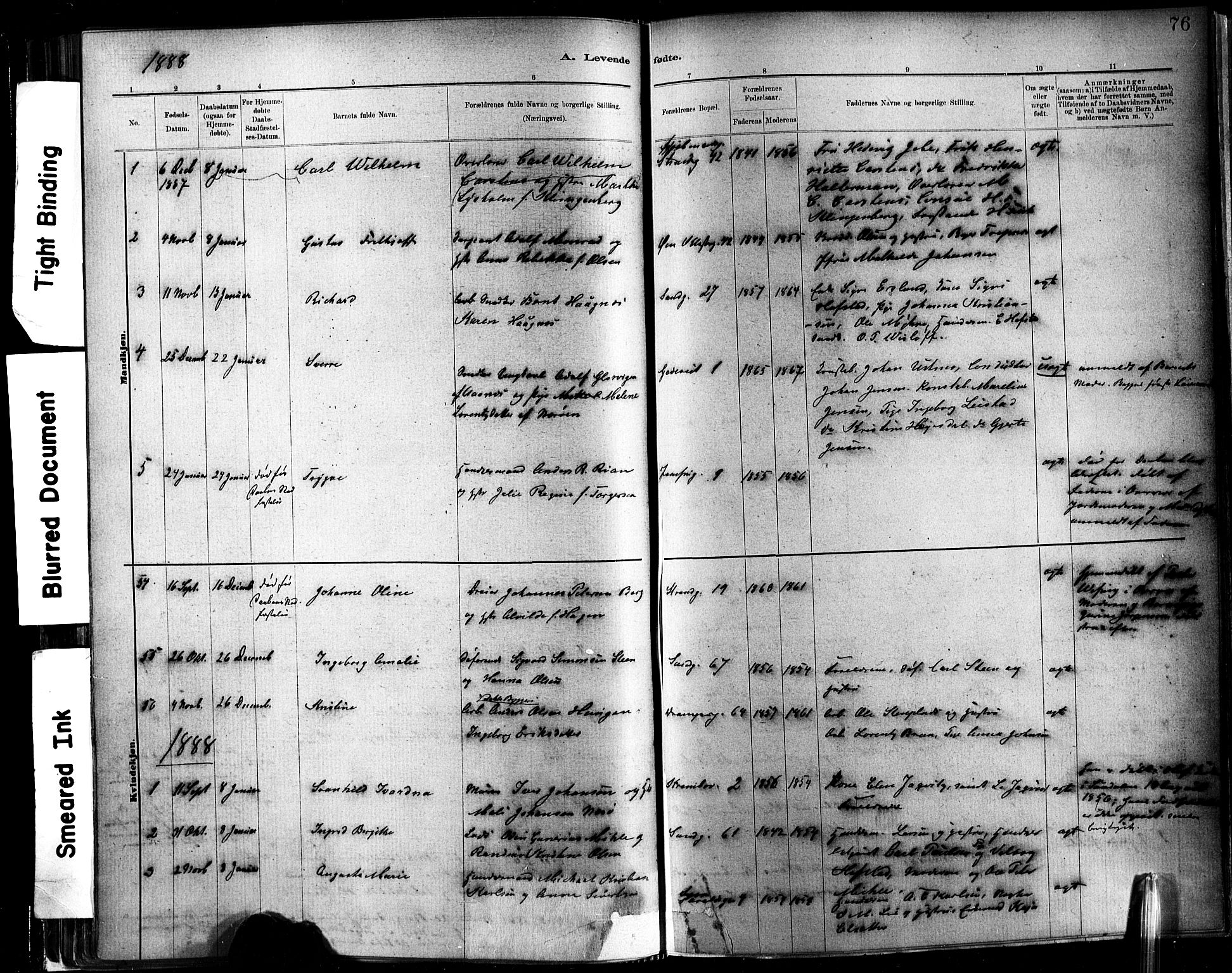 Ministerialprotokoller, klokkerbøker og fødselsregistre - Sør-Trøndelag, SAT/A-1456/602/L0119: Parish register (official) no. 602A17, 1880-1901, p. 76