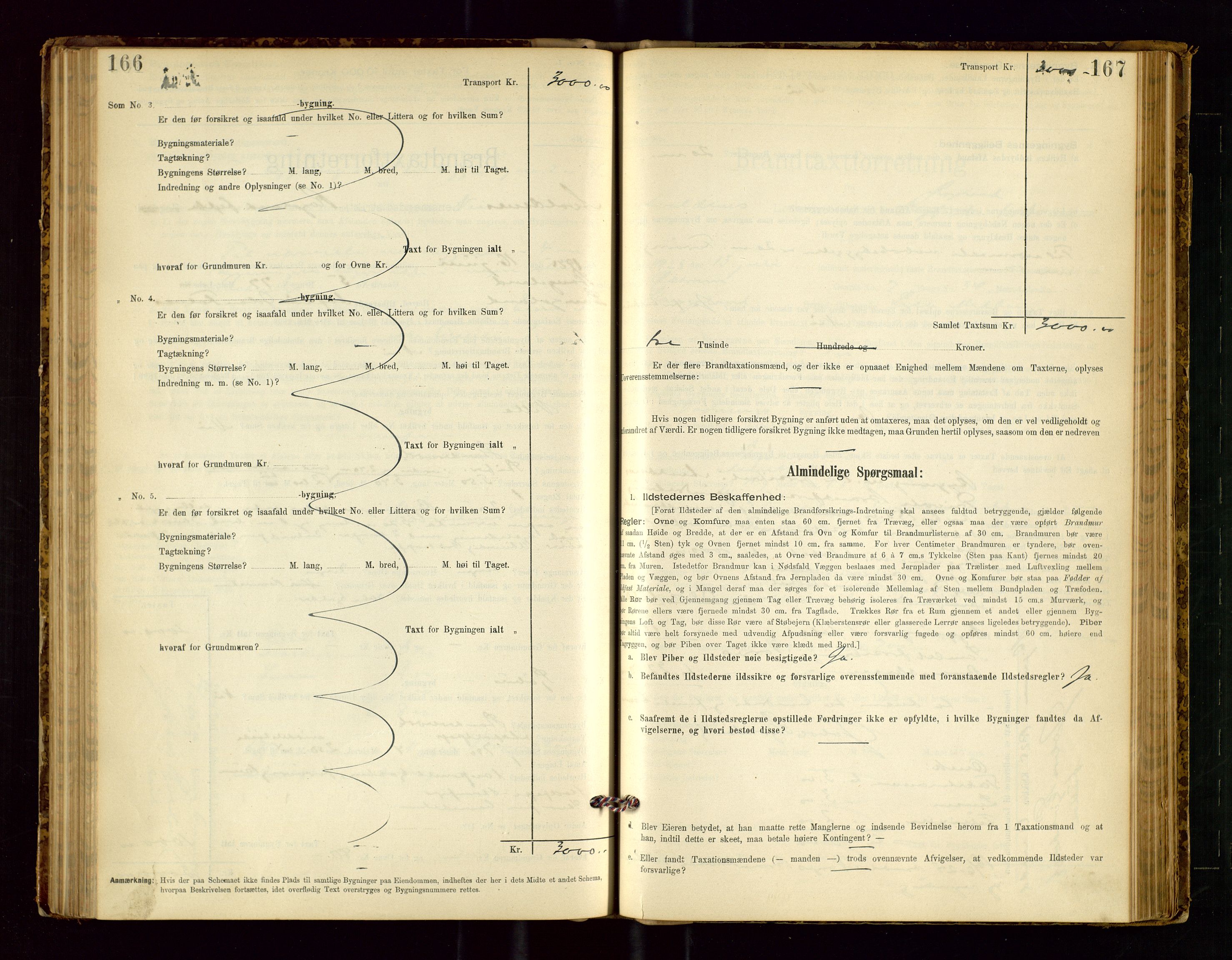 Avaldsnes lensmannskontor, AV/SAST-A-100286/Gob/L0001: "Brandtaxationsprotokol for Avaldsnes Lensmandsdistrikt Ryfylke Fogderi", 1894-1925, p. 166-167