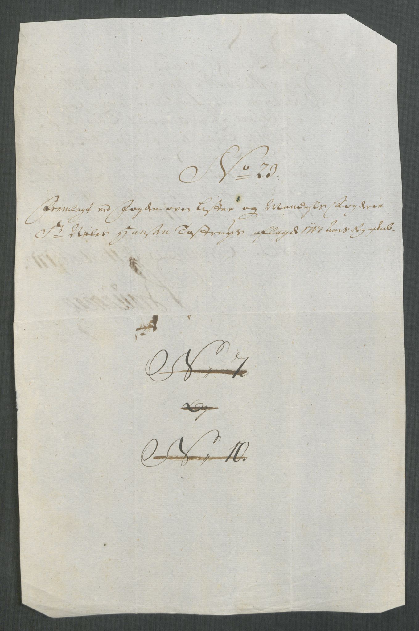 Rentekammeret inntil 1814, Reviderte regnskaper, Fogderegnskap, AV/RA-EA-4092/R43/L2561: Fogderegnskap Lista og Mandal, 1717, p. 252