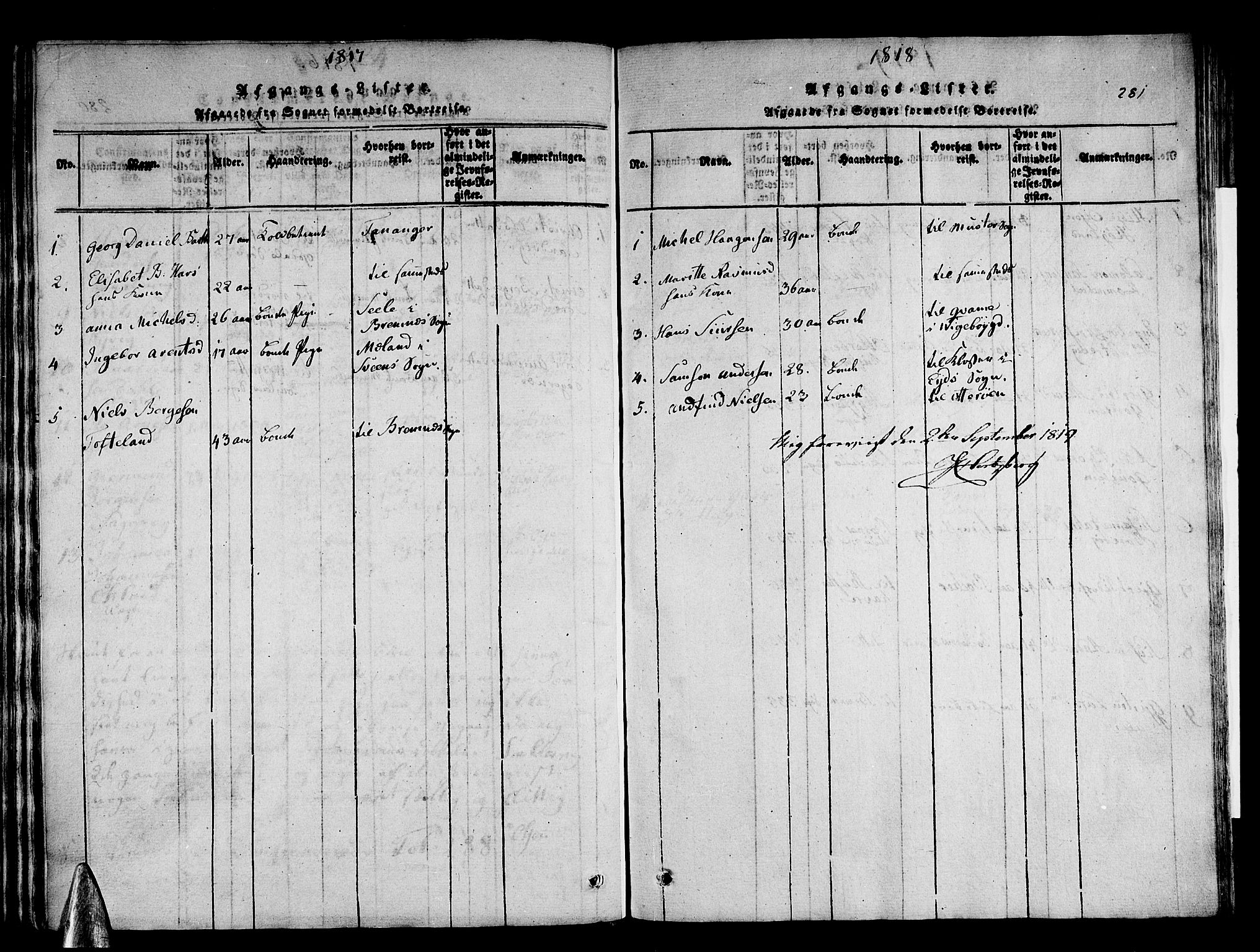 Stord sokneprestembete, SAB/A-78201/H/Haa: Parish register (official) no. A 5, 1816-1825, p. 281