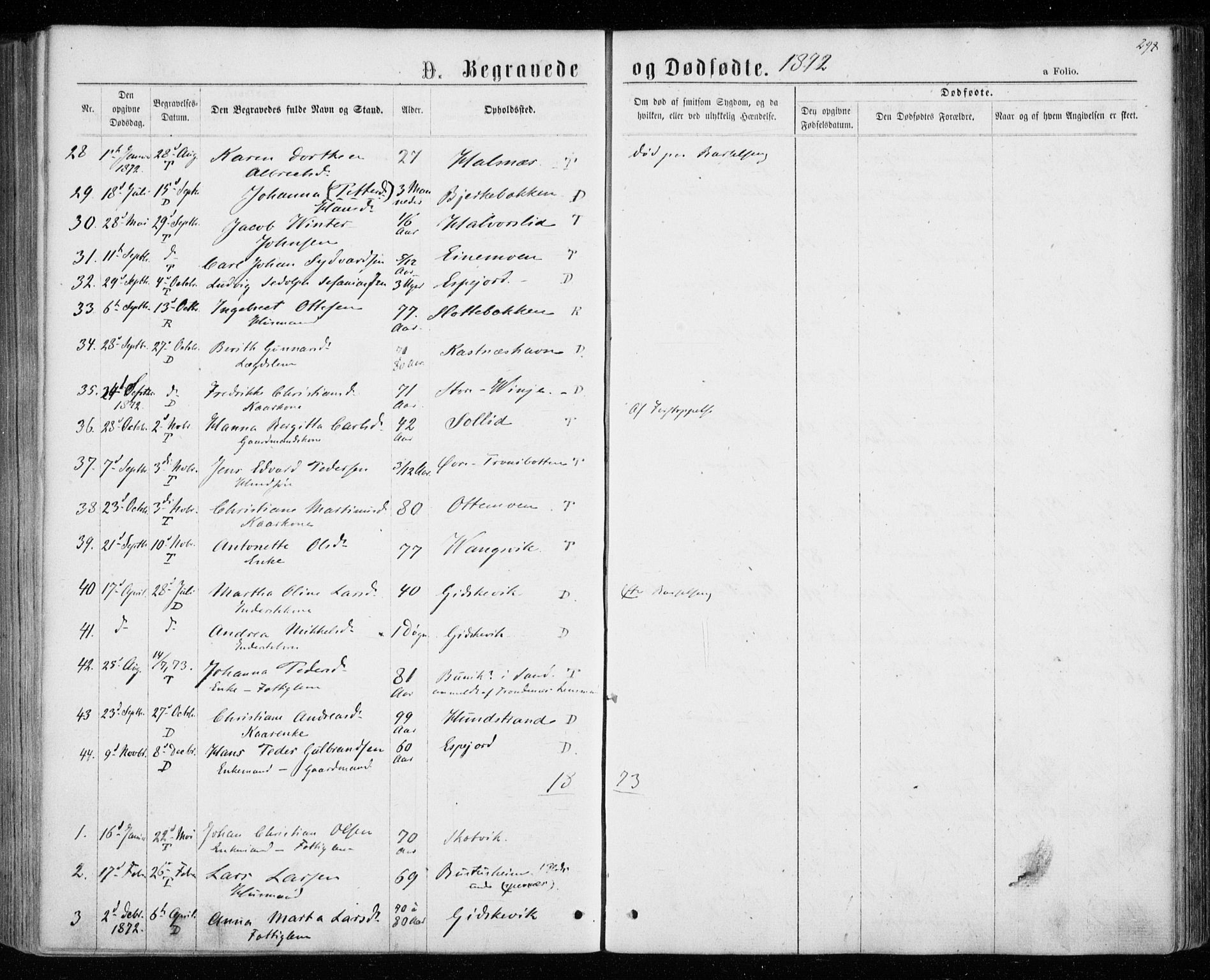 Tranøy sokneprestkontor, SATØ/S-1313/I/Ia/Iaa/L0008kirke: Parish register (official) no. 8, 1867-1877, p. 298
