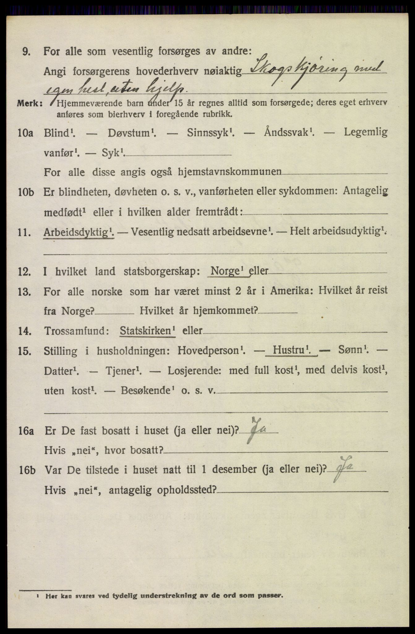 SAH, 1920 census for Trysil, 1920, p. 3480