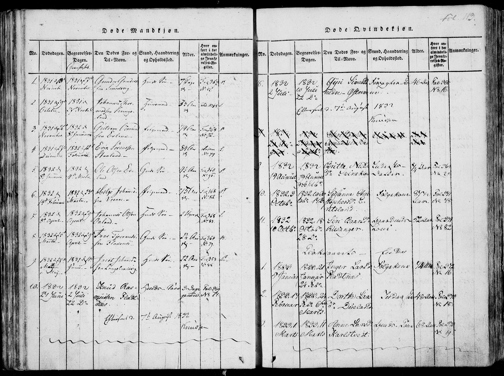Skjold sokneprestkontor, SAST/A-101847/H/Ha/Haa/L0003: Parish register (official) no. A 3, 1815-1835, p. 113