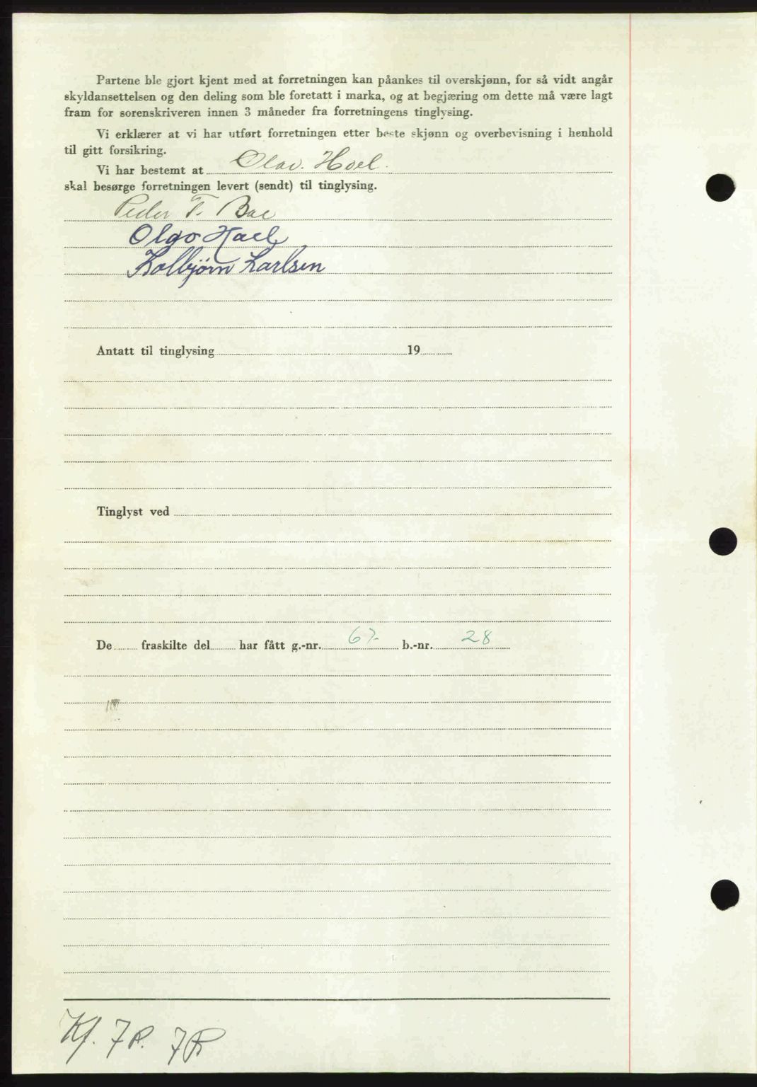 Nordmøre sorenskriveri, AV/SAT-A-4132/1/2/2Ca: Mortgage book no. A117, 1950-1950, Diary no: : 3896/1950