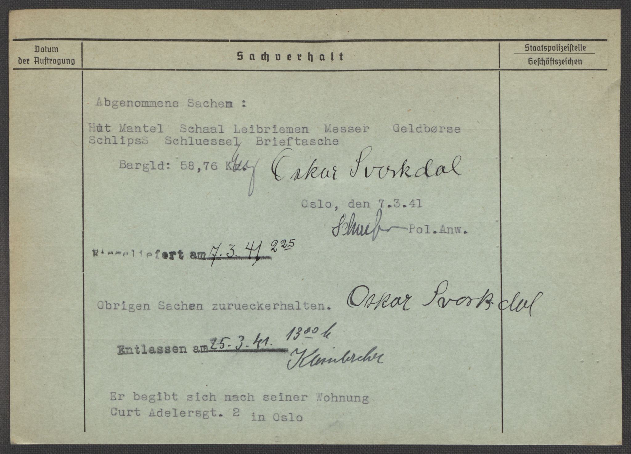 Befehlshaber der Sicherheitspolizei und des SD, AV/RA-RAFA-5969/E/Ea/Eaa/L0009: Register over norske fanger i Møllergata 19: Ru-Sy, 1940-1945, p. 1595